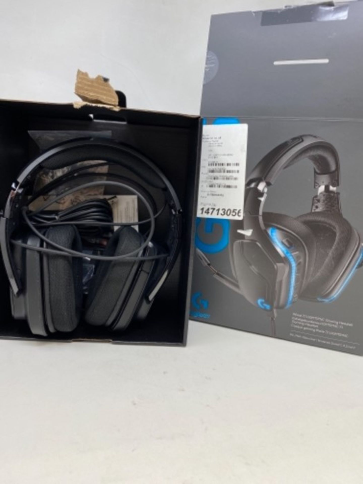 RRP £95.00 Logitech G635 Wired Gaming RGB Headset, 7.1 Surround Sound, DTS Headphone:X 2.0, 50 mm - Image 2 of 2