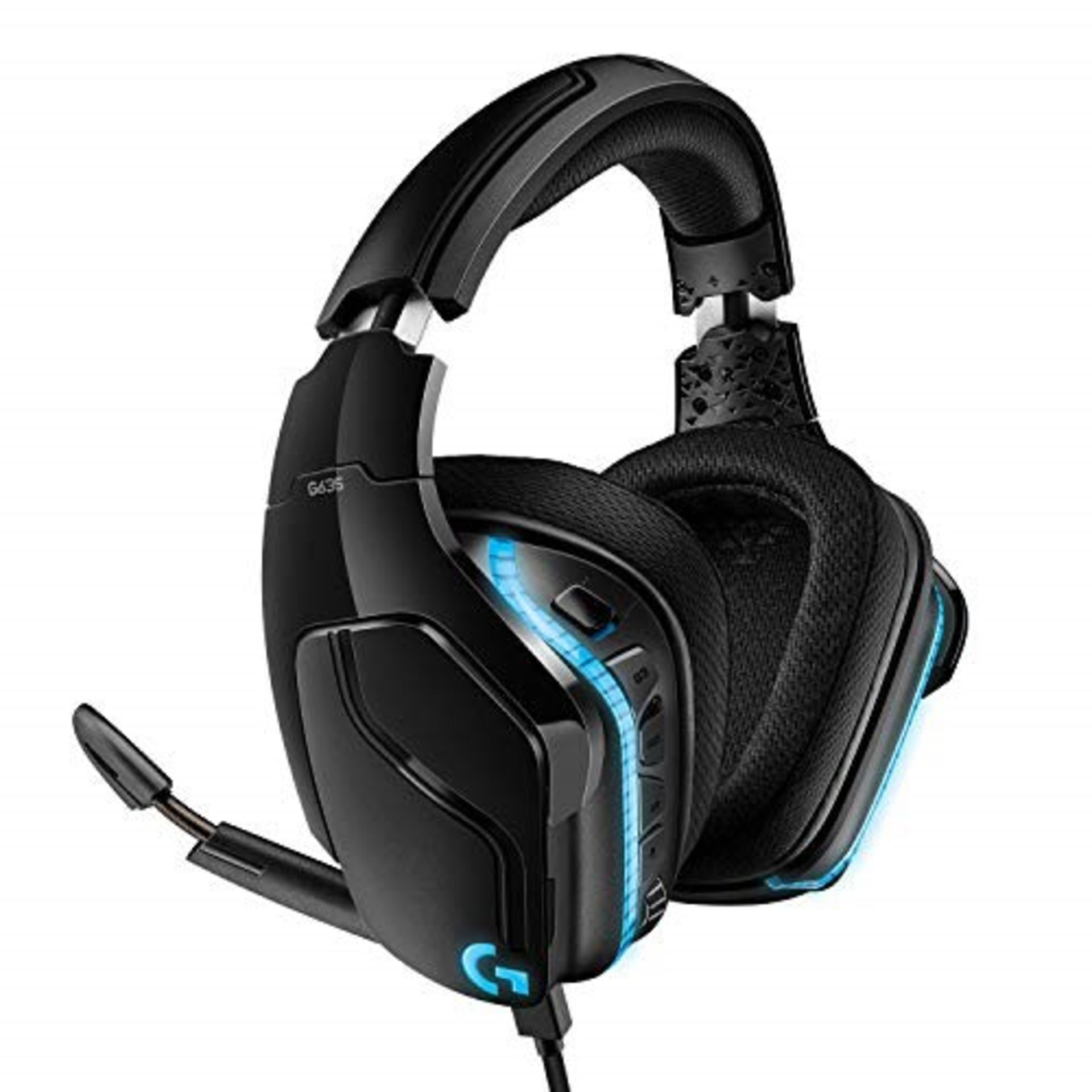 RRP £95.00 Logitech G635 Wired Gaming RGB Headset, 7.1 Surround Sound, DTS Headphone:X 2.0, 50 mm