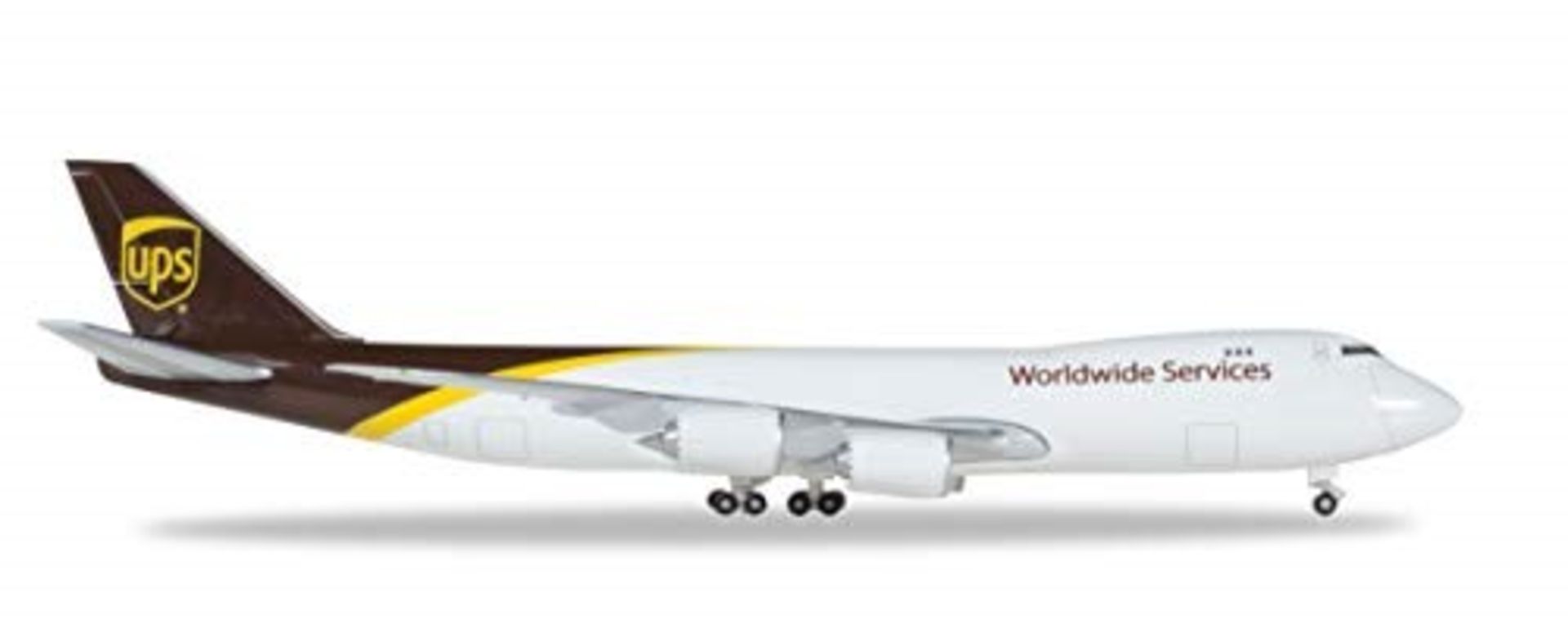 herpa 531023-001 UPS Airlines Boeing 747-8F-N607UP-Wings/Pickup Aircraft, Multicoloure