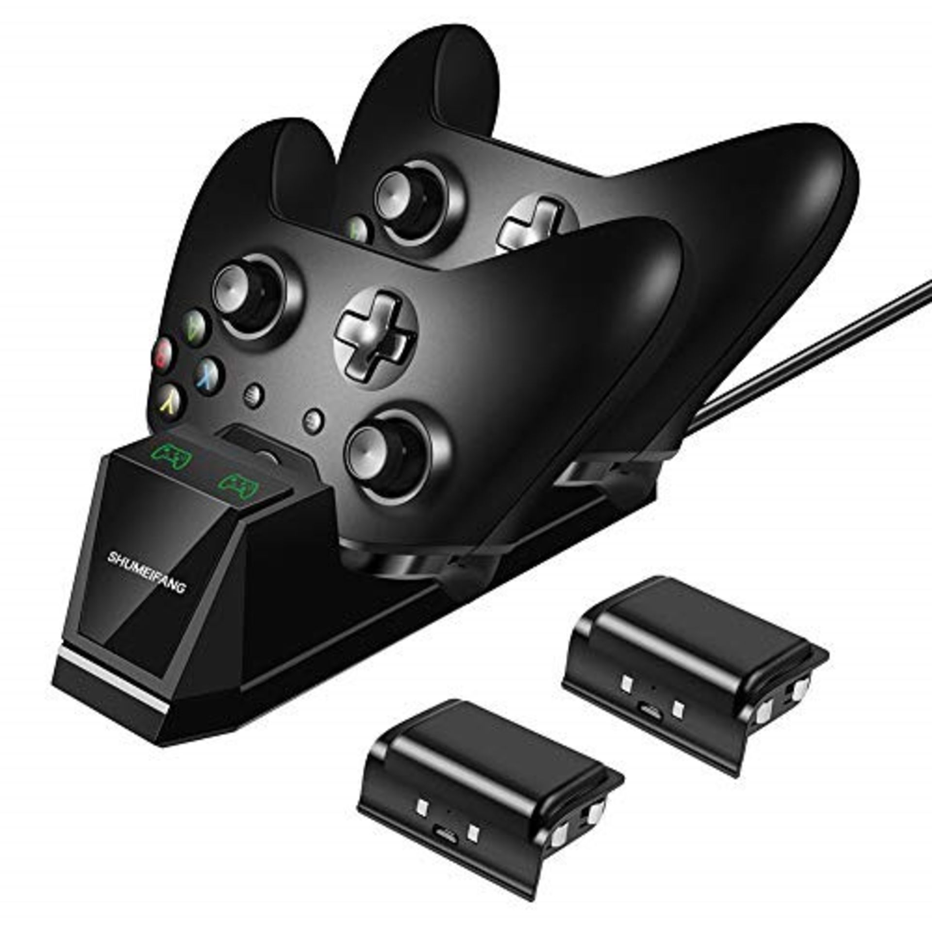 shumeifang Xbox One Controller Charger Station, Dual Charger for Xbox One Controller w