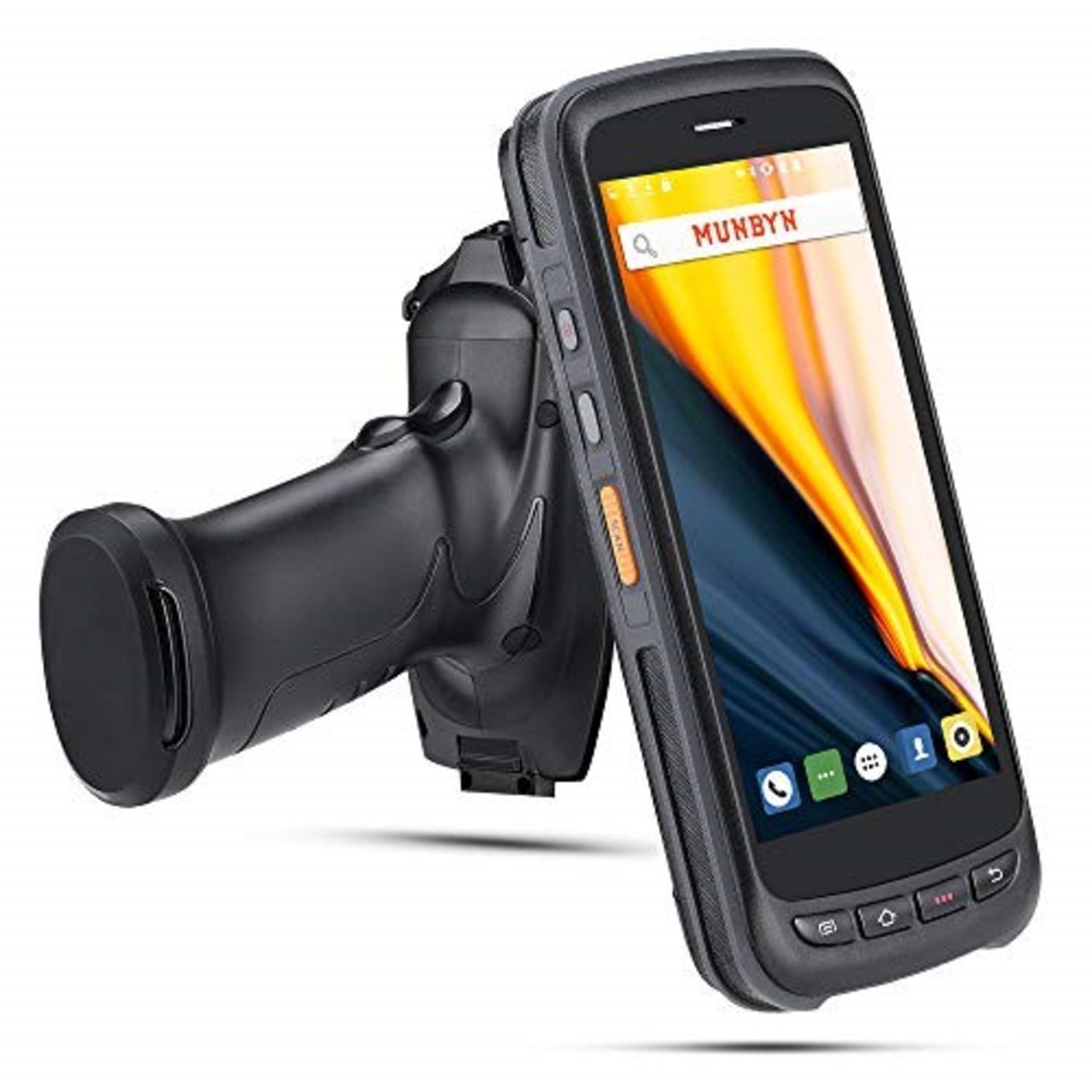 RRP £490.00 Android Pistol Grip Scanner Zebra 2D/1D/QR MUNBYN Barcode Reader, 5.2'' IPS FHD Touch