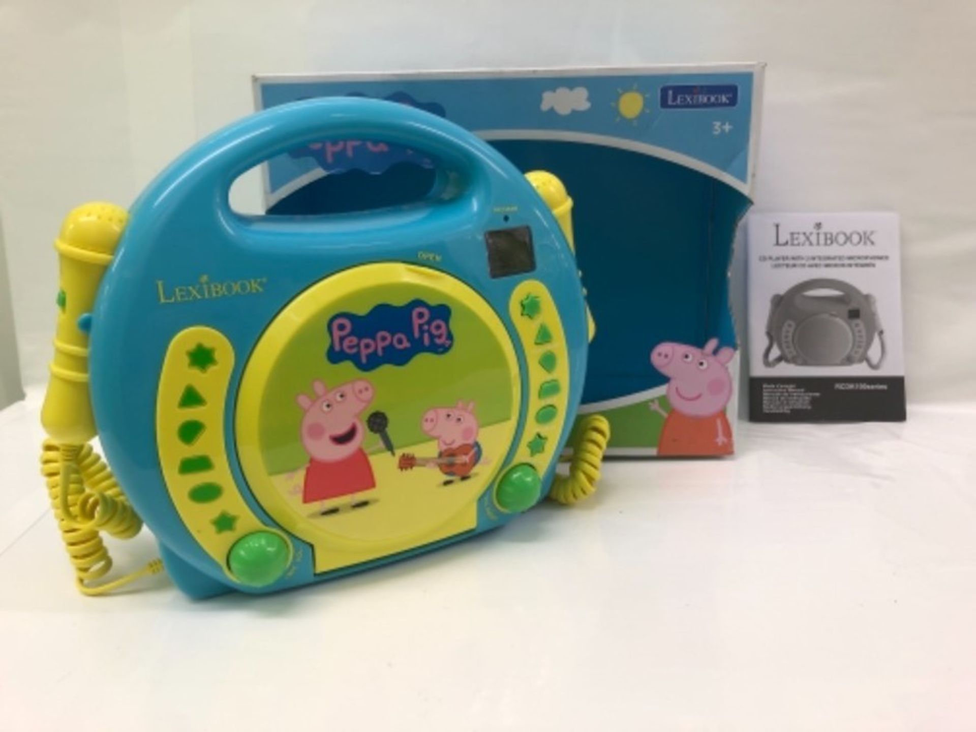 Lexibook Peppa Pig Georges CD player for kids with 2 toy microphones, headphones jack, - Image 3 of 3