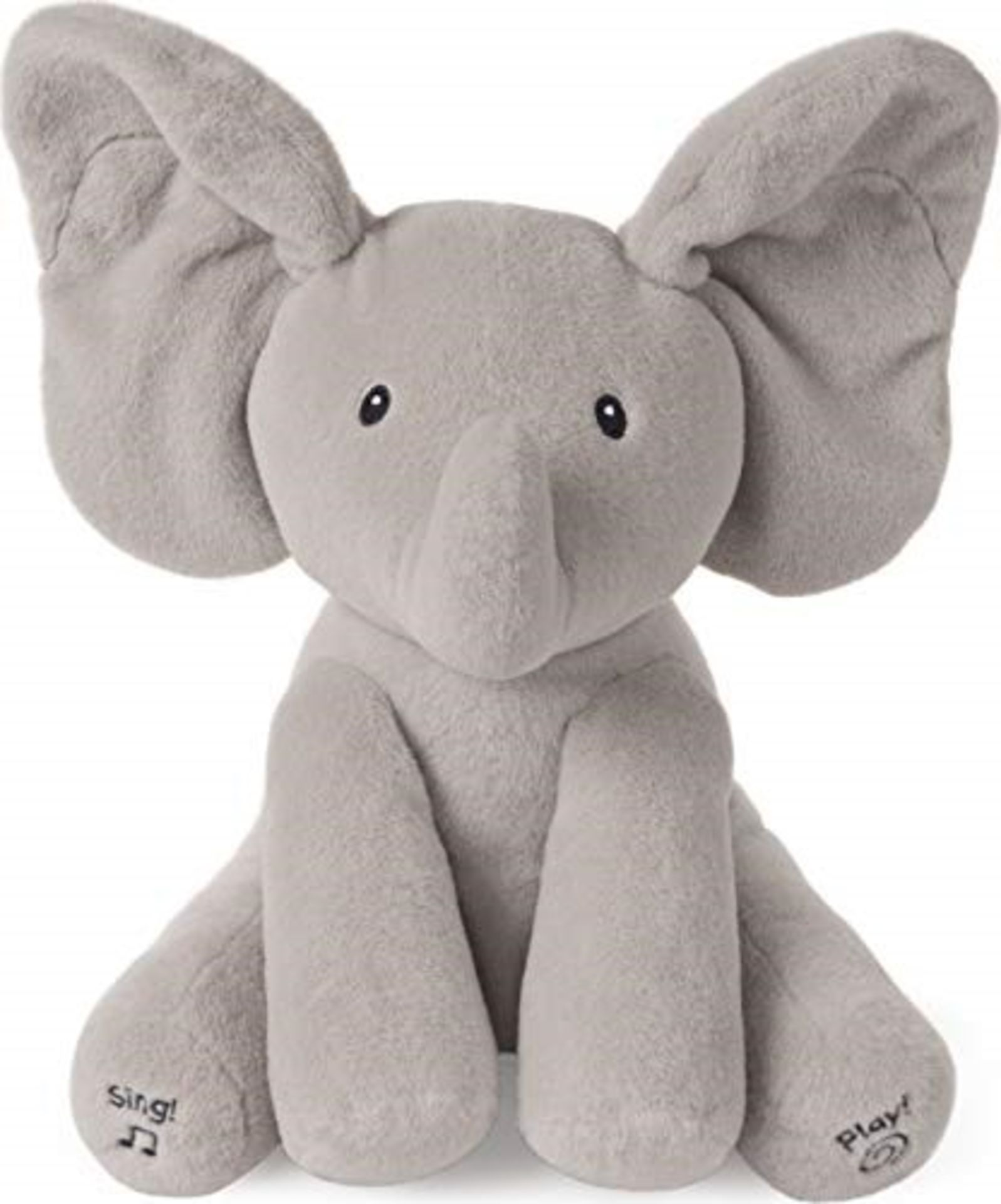 GUND Animated Flappy the Elephant Stuffed Animal Plush, Grey, 12"