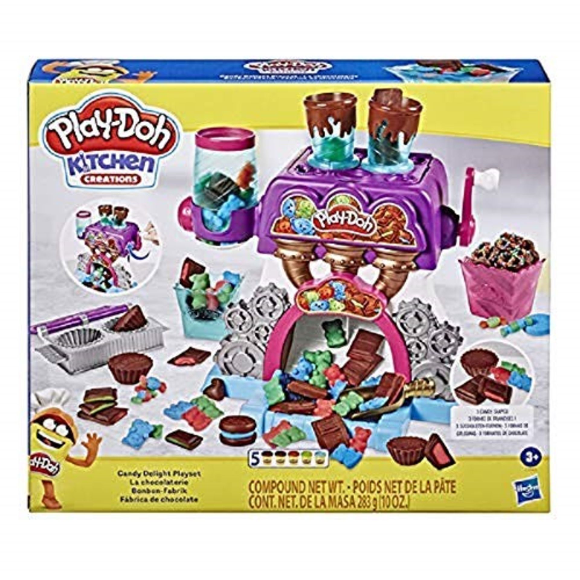 Play-Doh Kitchen Creations Candy Delight Playset for Kids 3 Years and Up with 5 Play-D