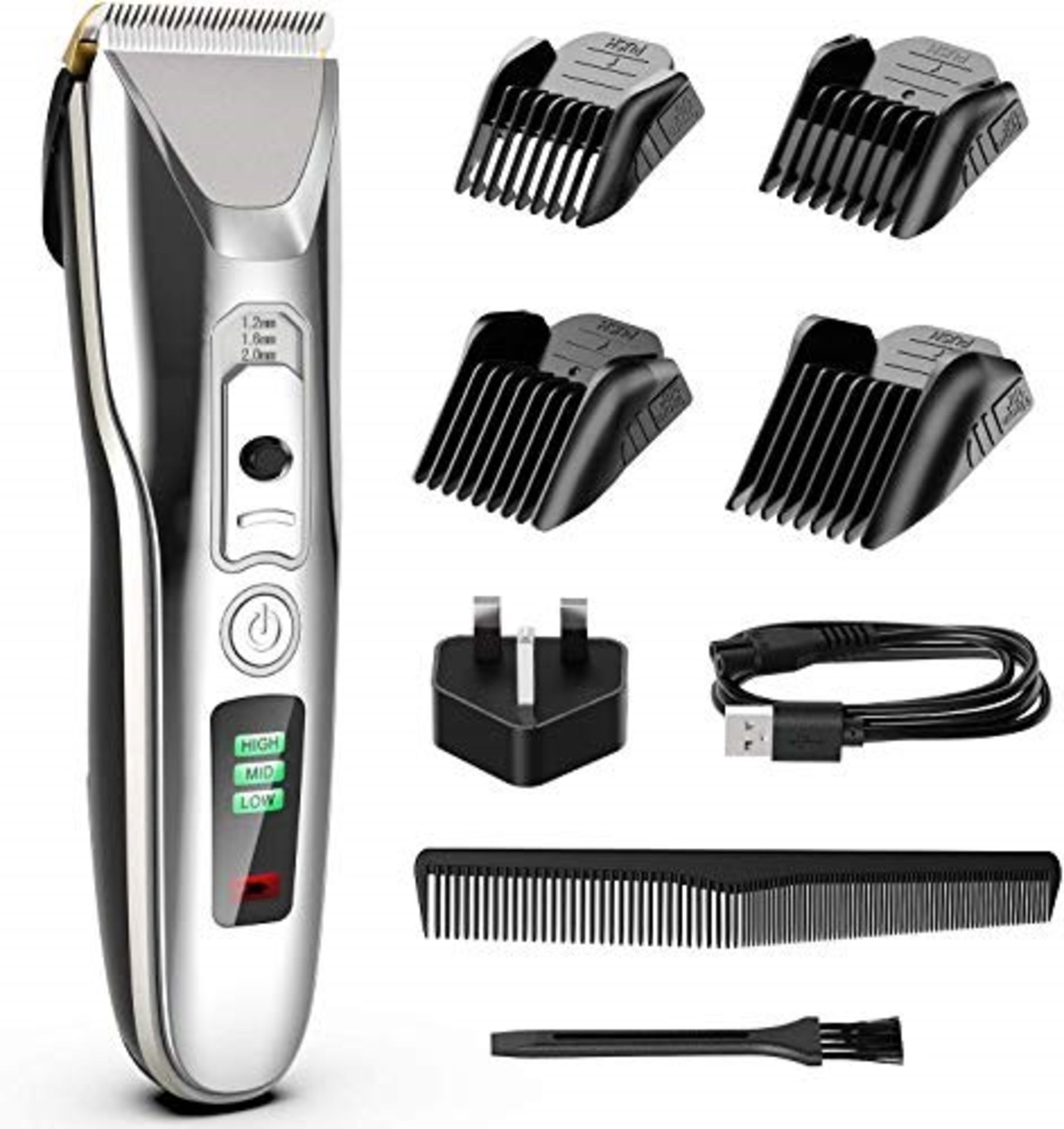 Paubea Cordless Hair Clippers for Men Ceramic Blade Mens Hair Trimmer Beard Trimmer Ha