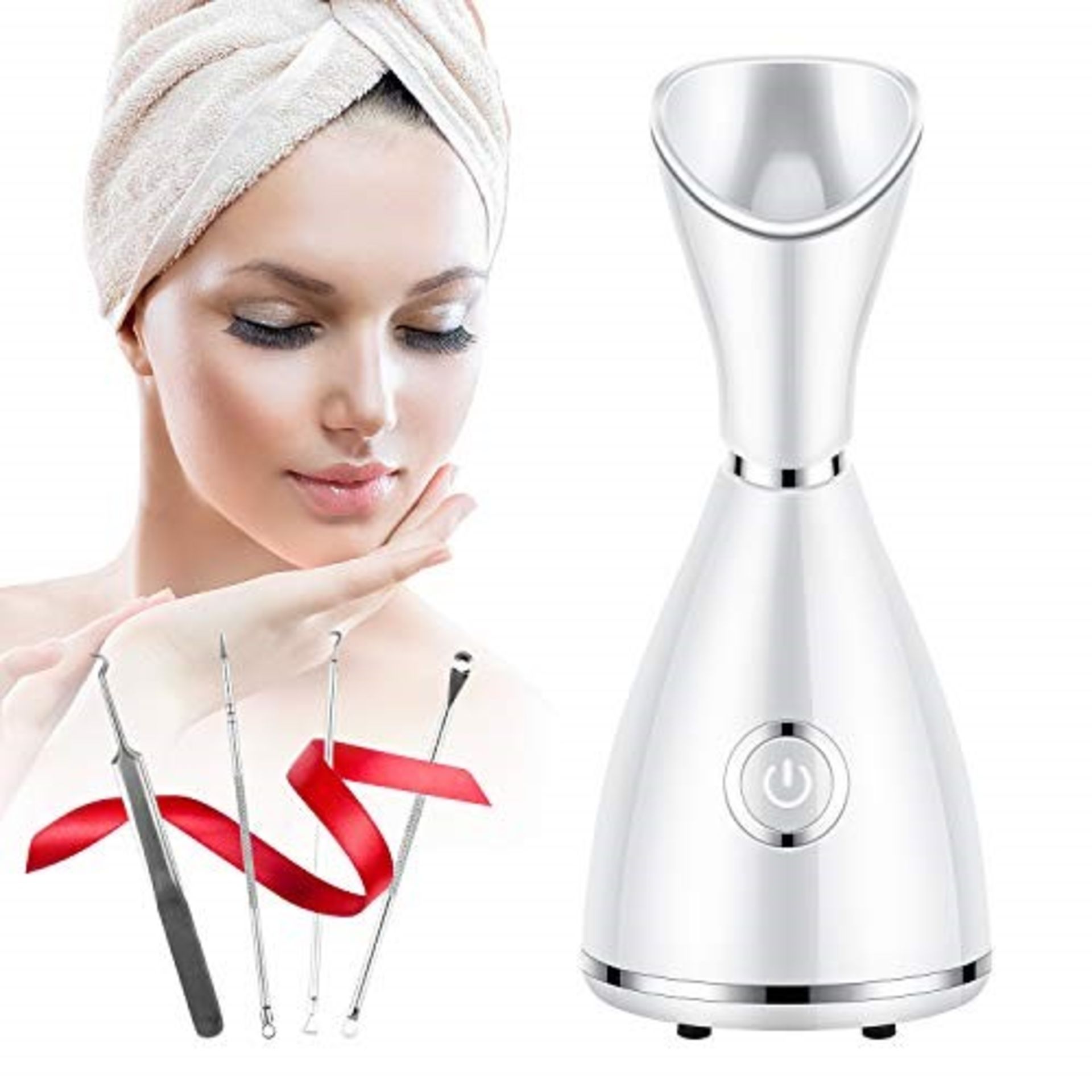 Nano Ionic Facial Steamer, Upgraded Facial Steamer SPA Professional Face Sauna with Ho