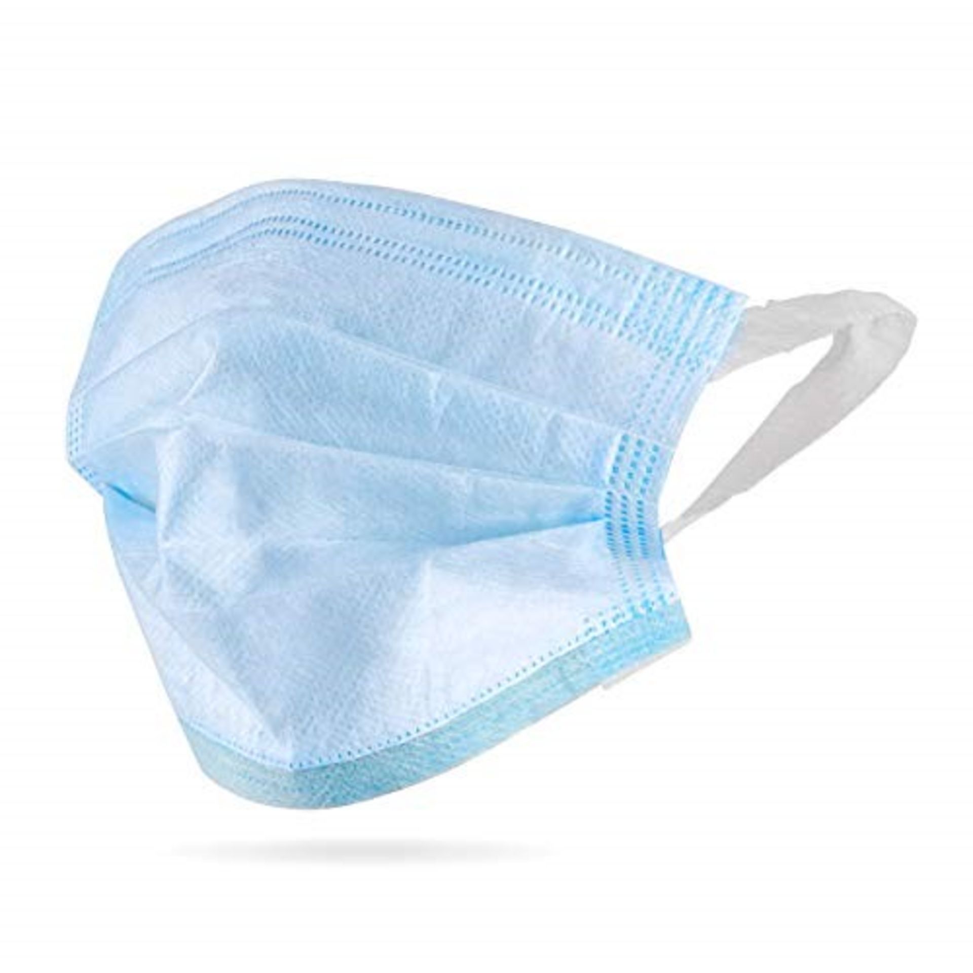 Face mask disposable breathable, 3 ply originally a 50 pack NON STRING comfort soft ear lo