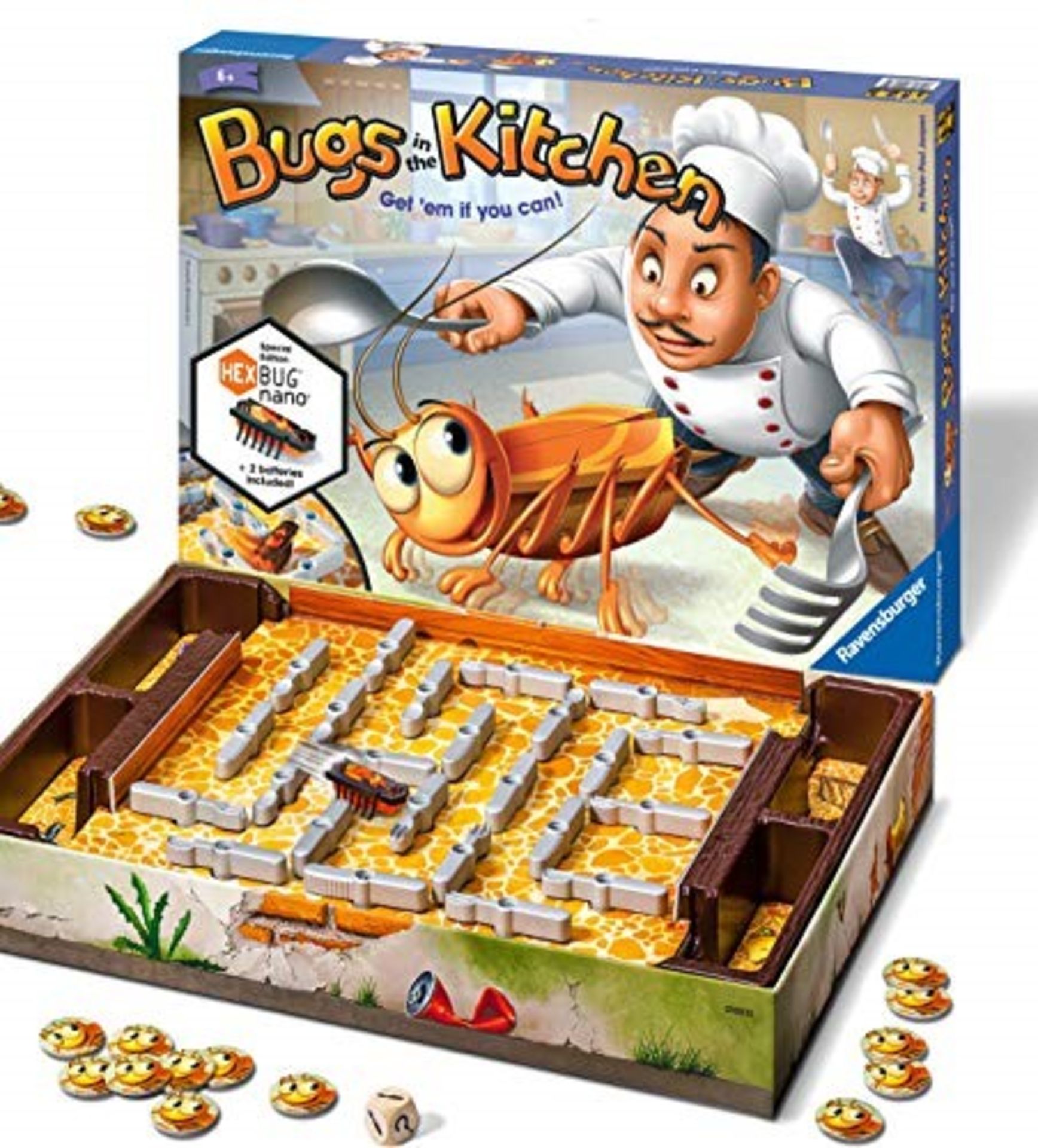 Ravensburger 22261 Bugs in The Kitchen Board Game for Kids Age 6 Years and Up-Catch Th