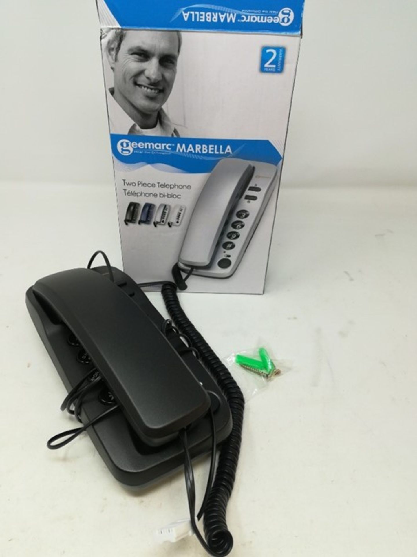 Geemarc Marbella - Gondola Style Corded Analogue Telephone with Large Buttons, Mute Fu - Image 2 of 2