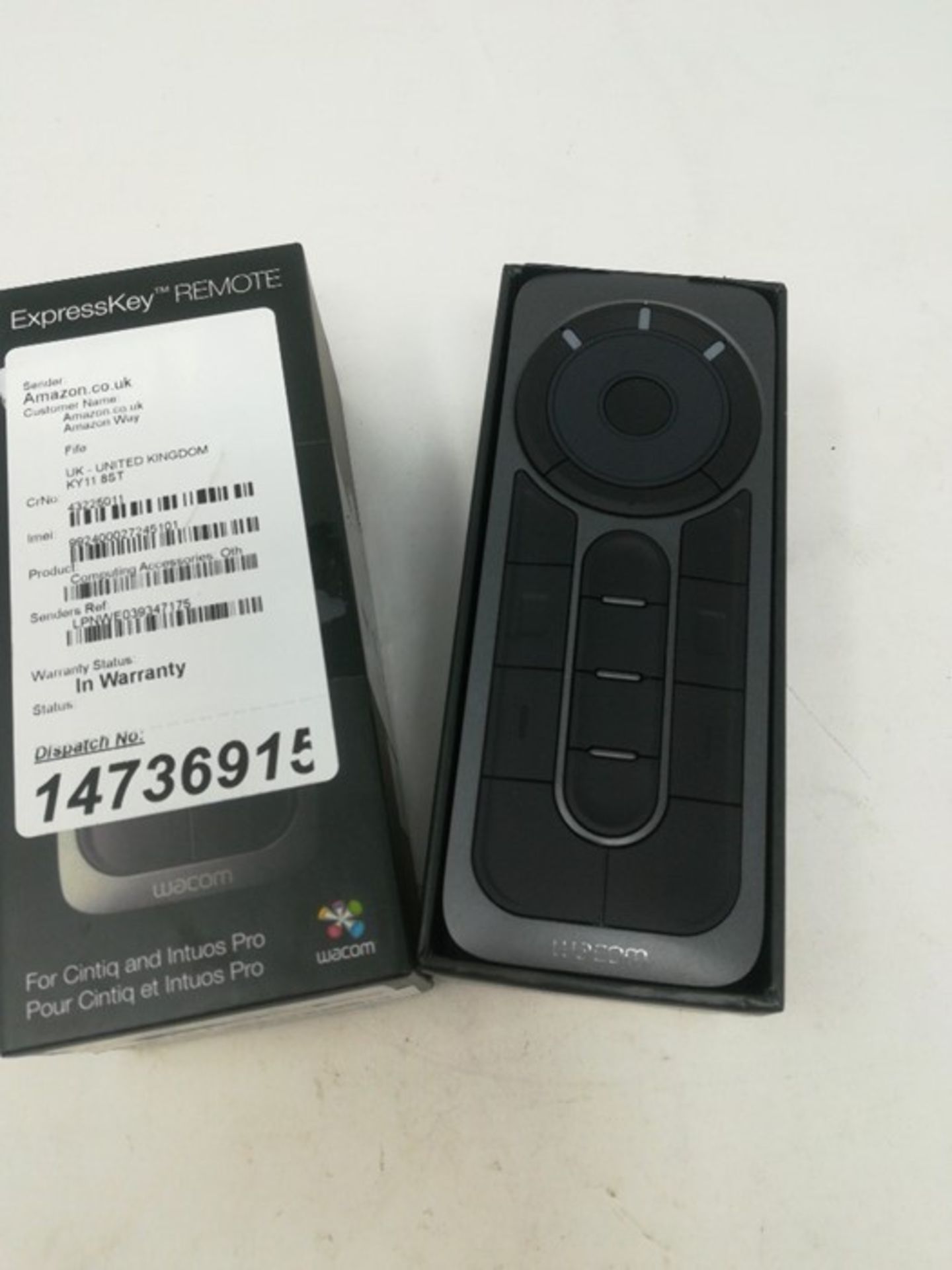 RRP £69.00 Wacom Press buttons Remote Control - Black/Grey, K100826 - Image 2 of 2