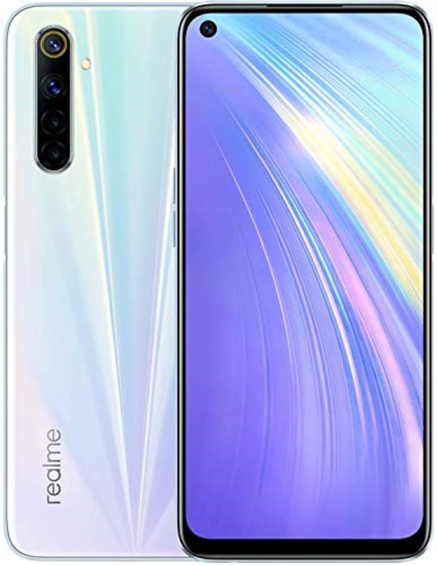 RRP £244.00 realme 6-8GB+128GB, NFC, 6.5" Ultra smooth display, Sim Free, 64MP AI Quad Camera, UK