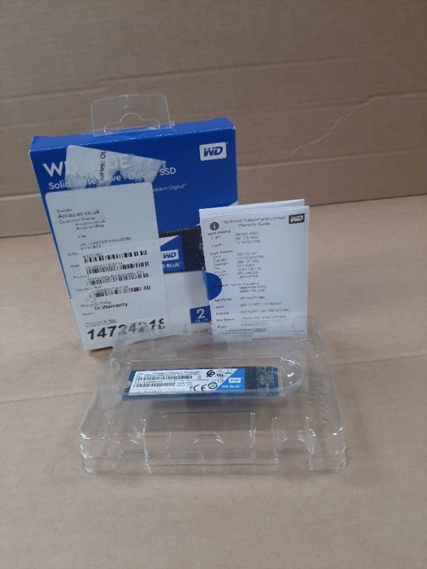 RRP £190.00 WD Blue 2 TB 3D NAND Internal SSD M.2 SATA - Image 2 of 2