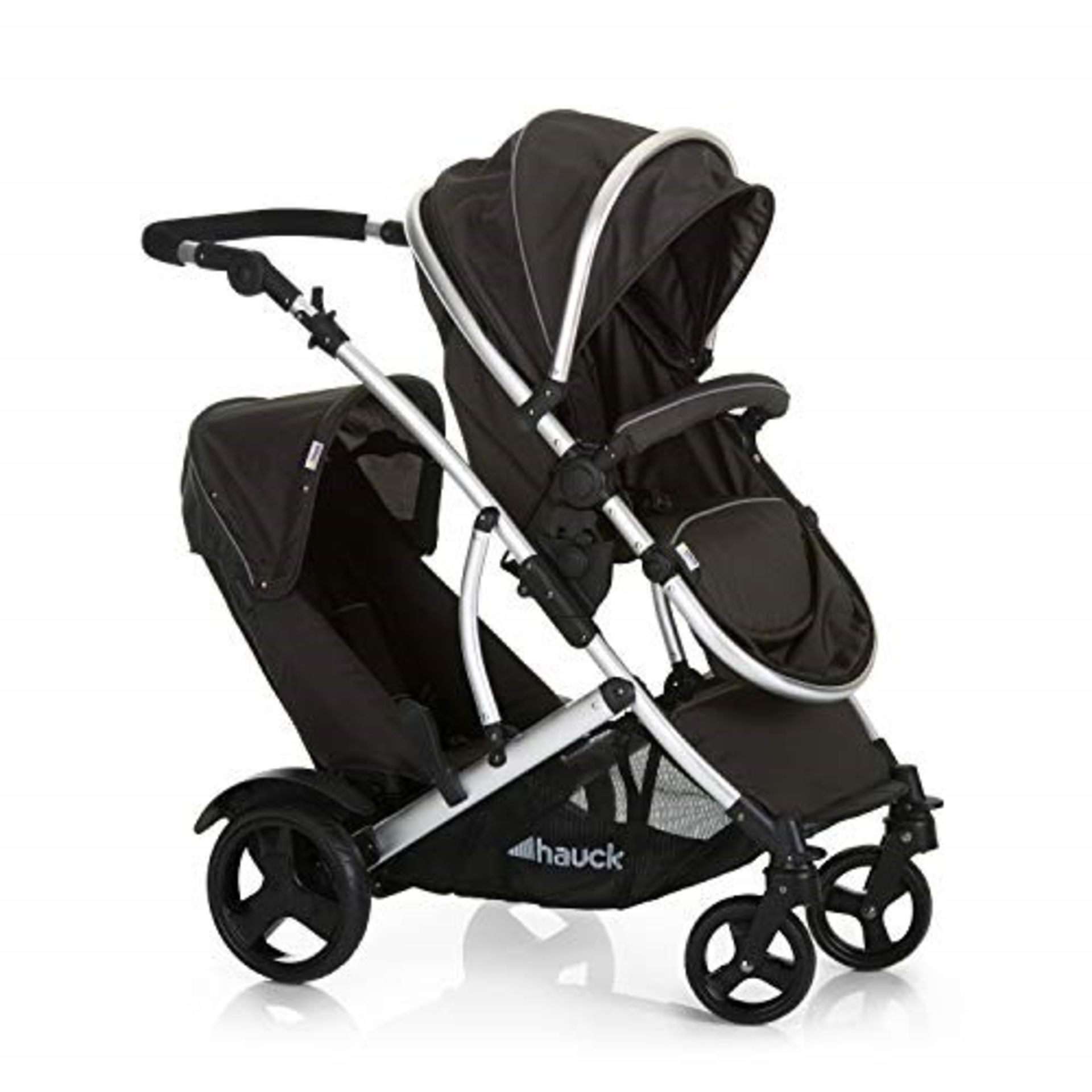 RRP £236.00 Hauck Tandem Double Stroller Duett 2 / for Newborn and Toddler / Pram Convertible to R