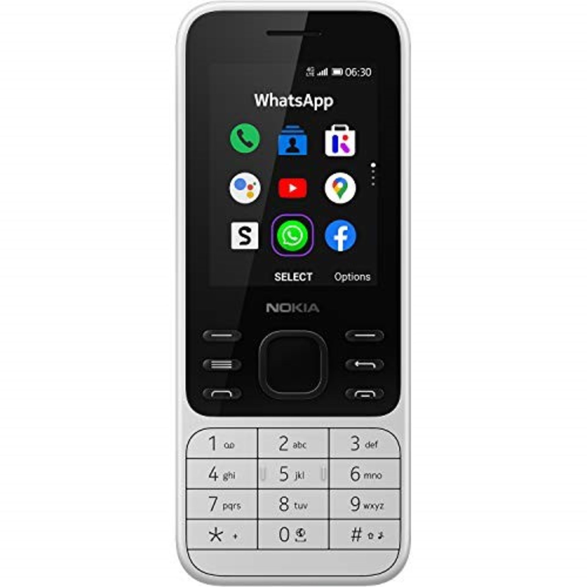 RRP £59.00 Nokia 6300 4G 2.4 Inch UK SIM Free Feature Phone with WhatsApp and Google Assistant (S