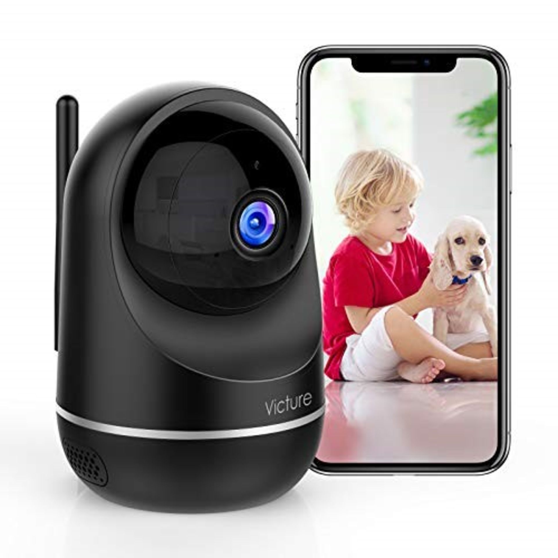 Victure Wifi Camera, Updated Dualband 2.4GHz and 5GHz Indoor Camera, Baby Monitor, 108