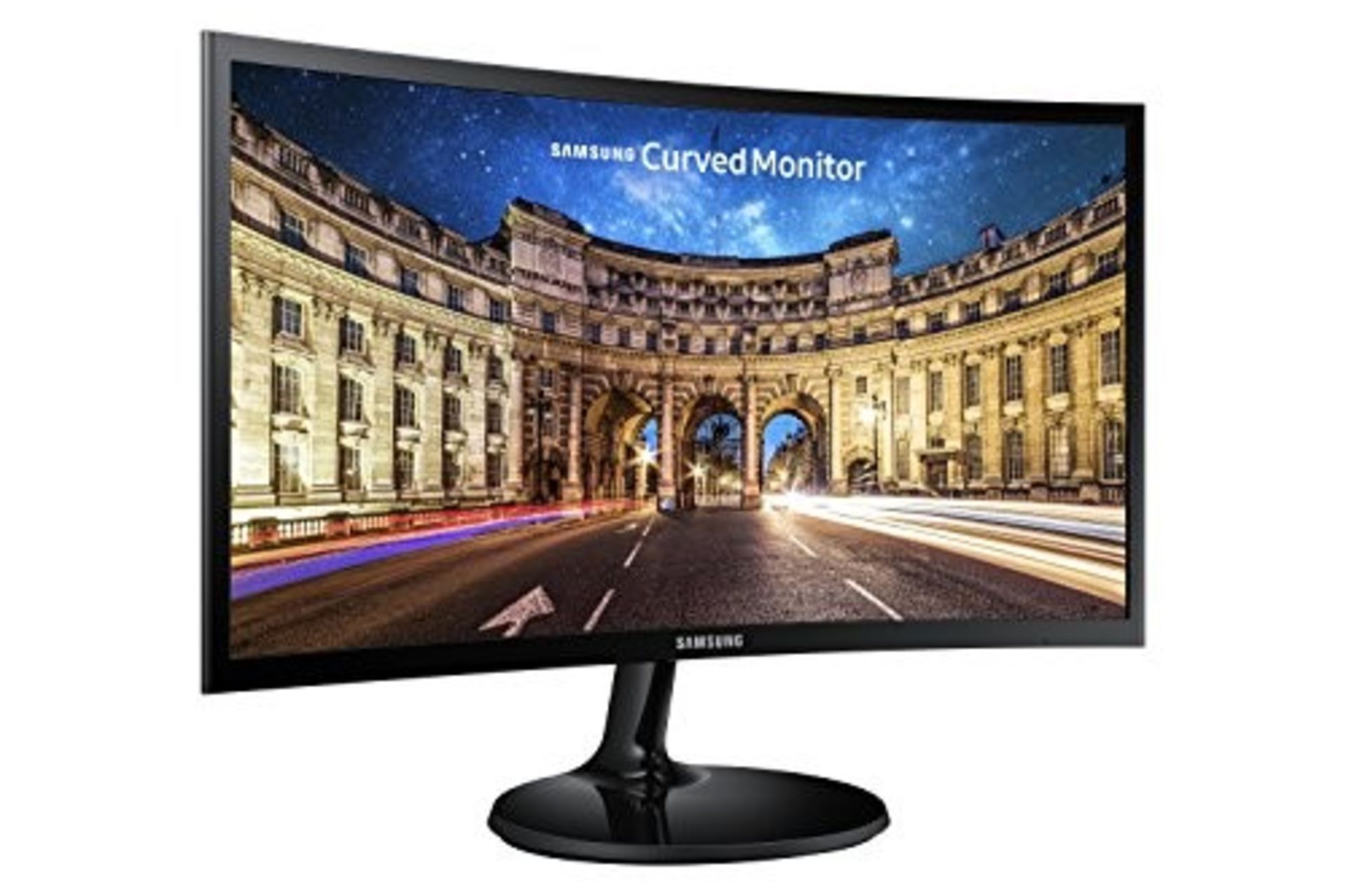 RRP £128.00 [BROKEN SCREEN] Samsung C24F390 24-Inch Curved LED Monitor - HDMI, VGA , Black