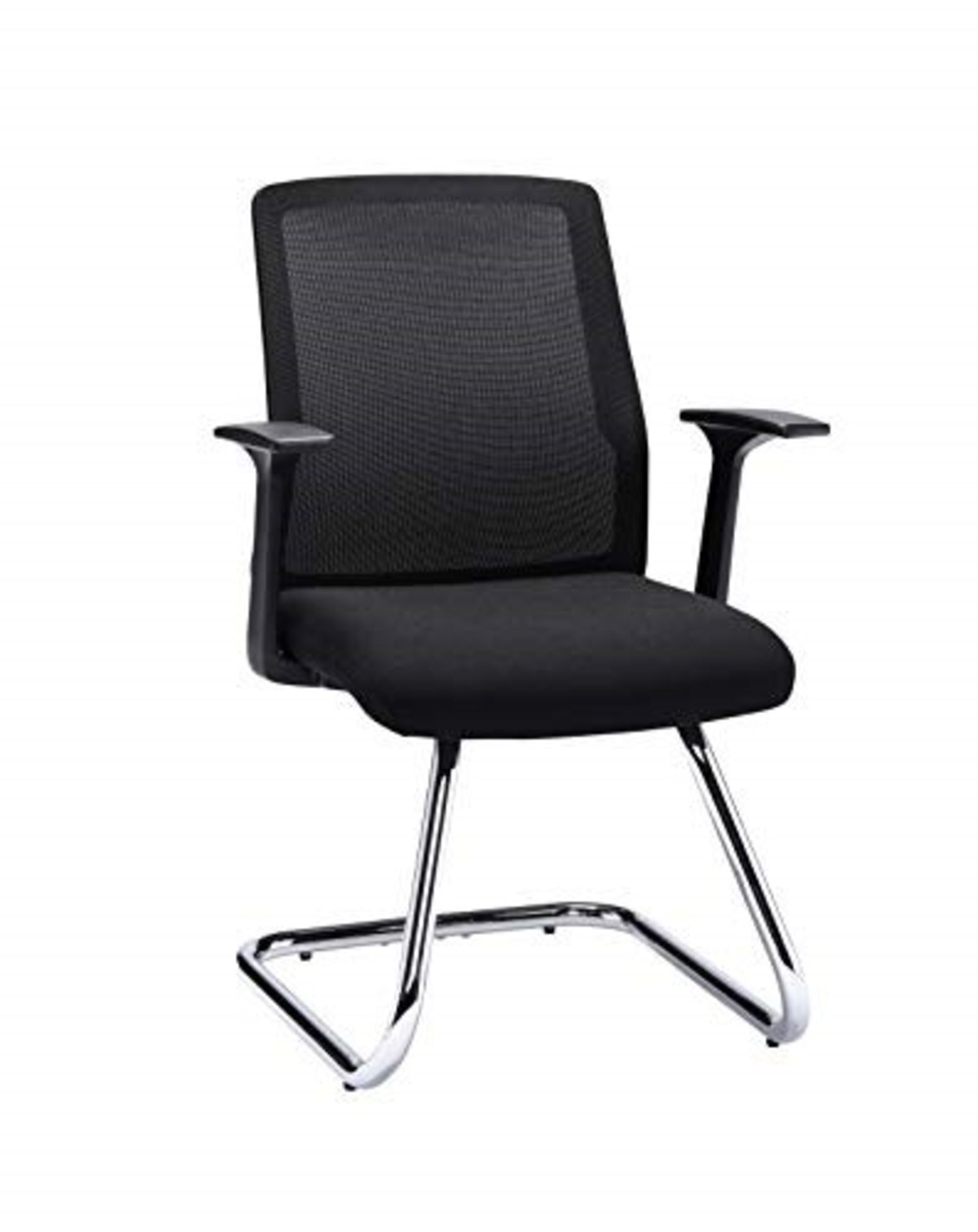 RRP £79.00 Office Hippo Visitor, Home Working, WFH, Desk Chair, Stackable, Fabric, Black