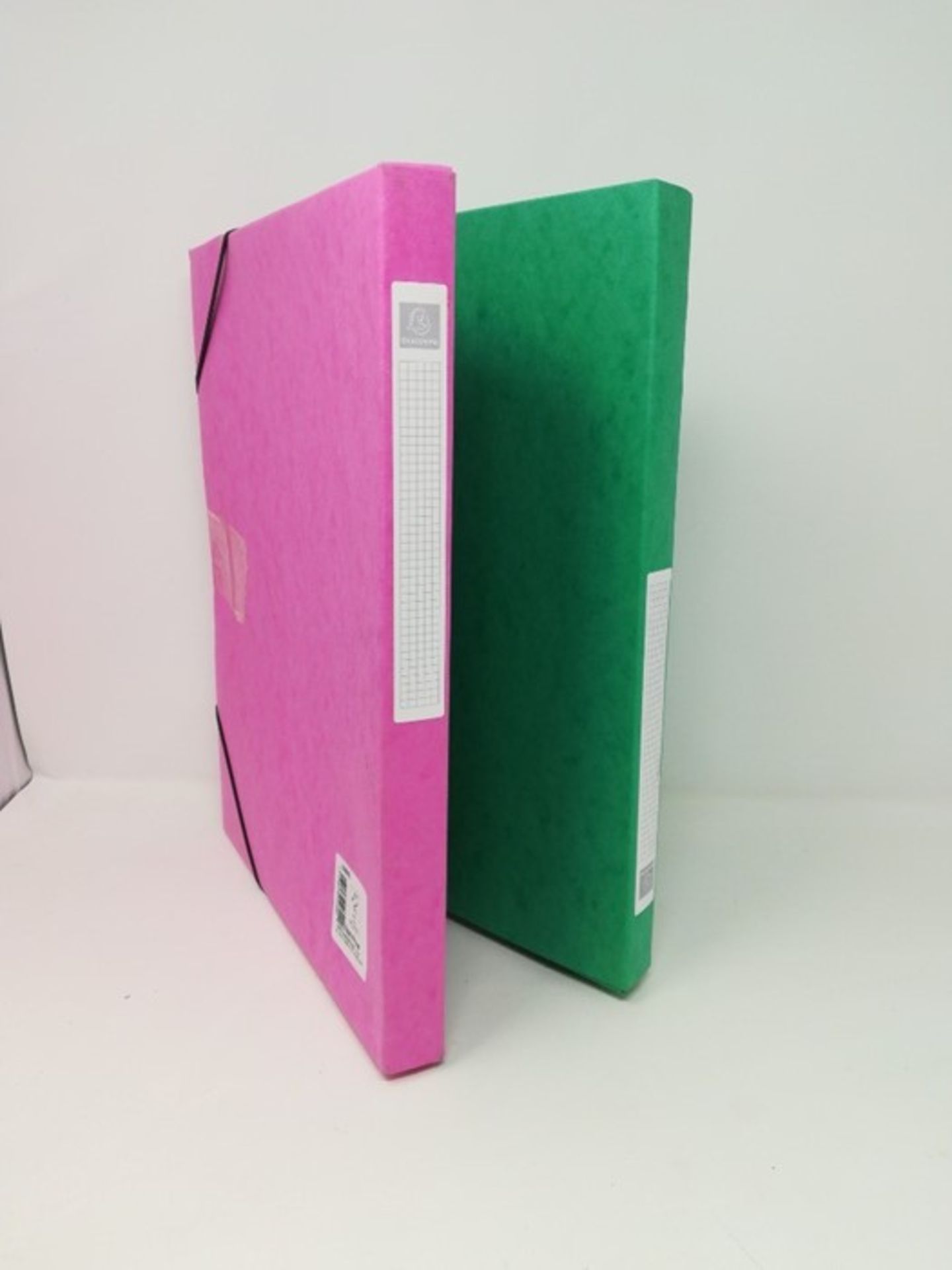 Exacompta Elasticated Filing Boxes, A4, 2.5 cm Spine - Assorted Colours