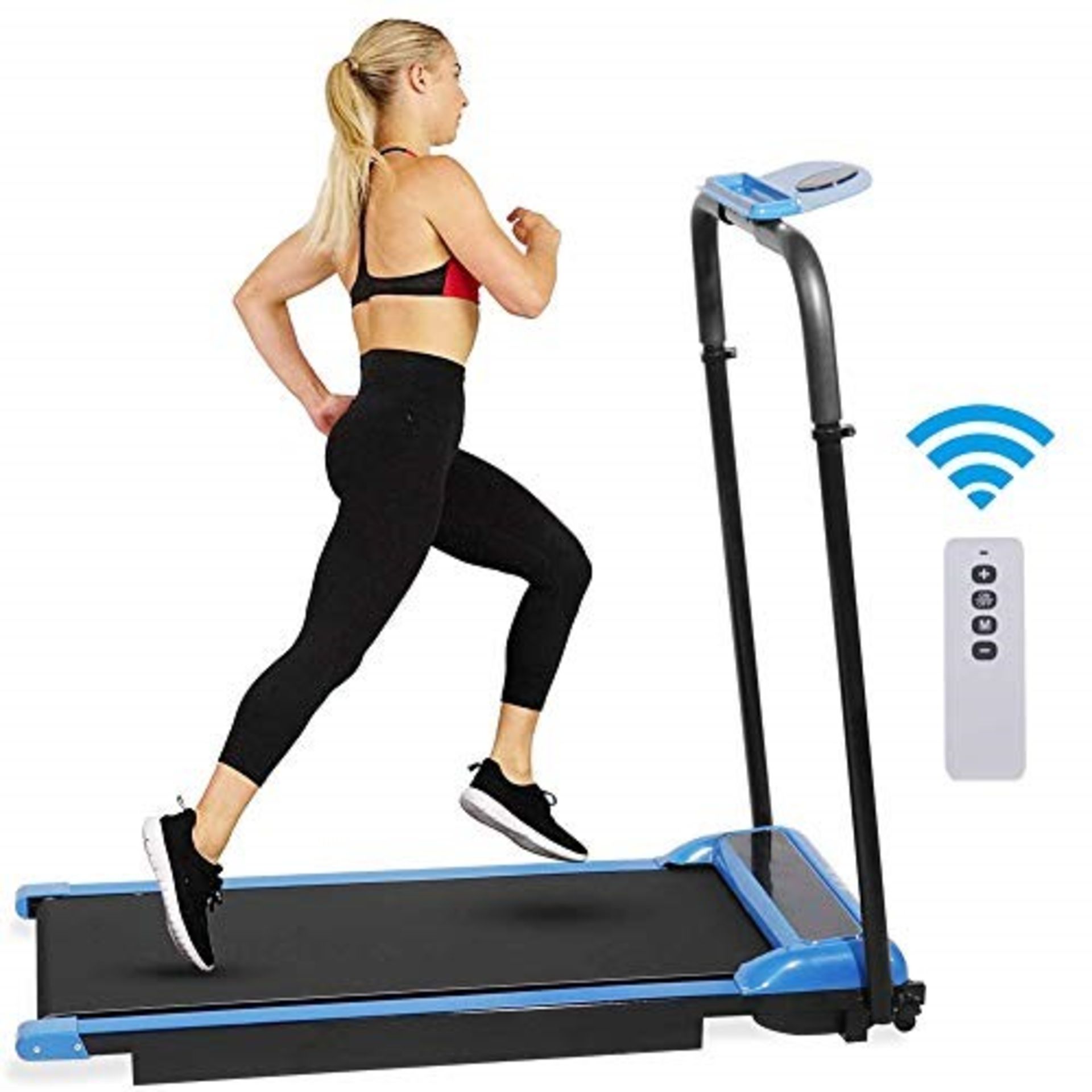 RRP £276.00 Hooseng Treadmill, Electric Folding Treadmill with LED Display and Remote Bluetooth Co