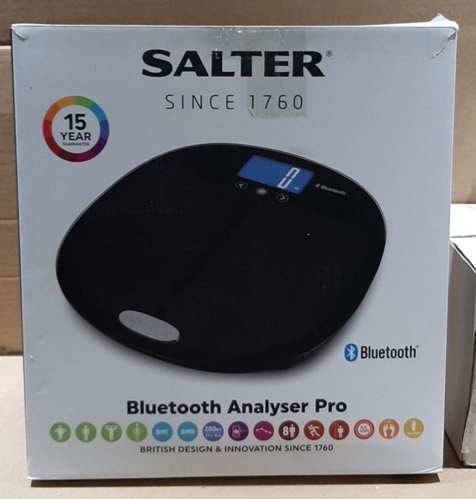 Salter Curve Smart Analyser Digital Bathroom Scales - Bluetooth Scale, Connect Smartph - Image 2 of 2