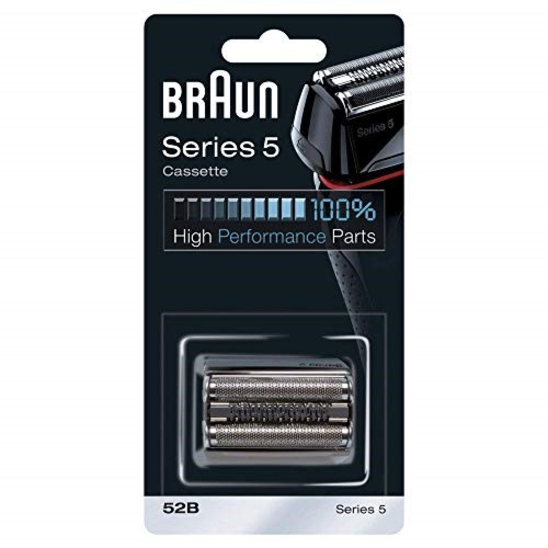 Braun Shaver Replacement Part 52B Black, Compatible with Series 5 Shavers