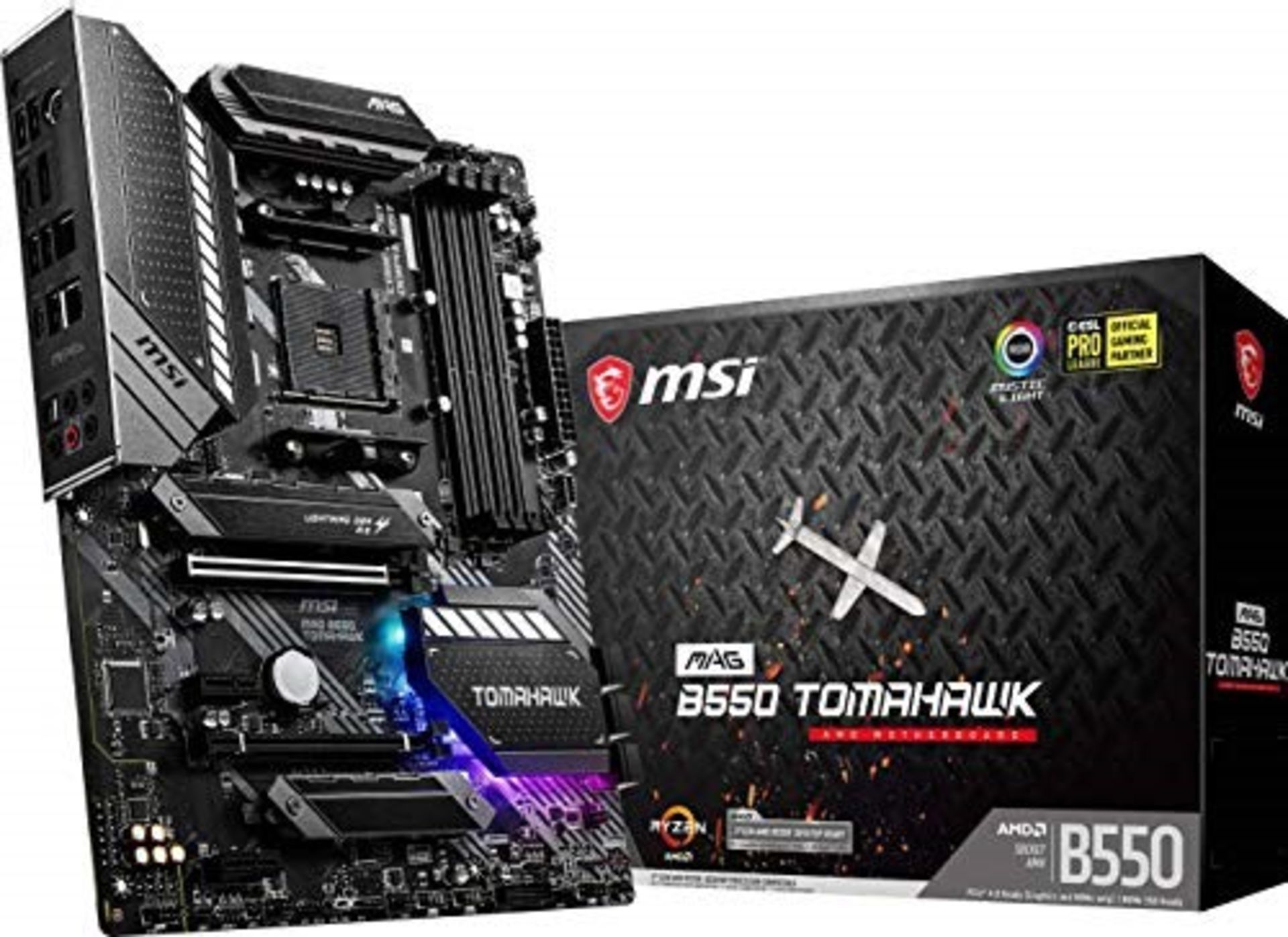 RRP £163.00 MSI MAG B550 TOMAHAWK Motherboard ATX, AM4, DDR4, Dual M.2, LAN, USB 3.2 Gen2, Front T