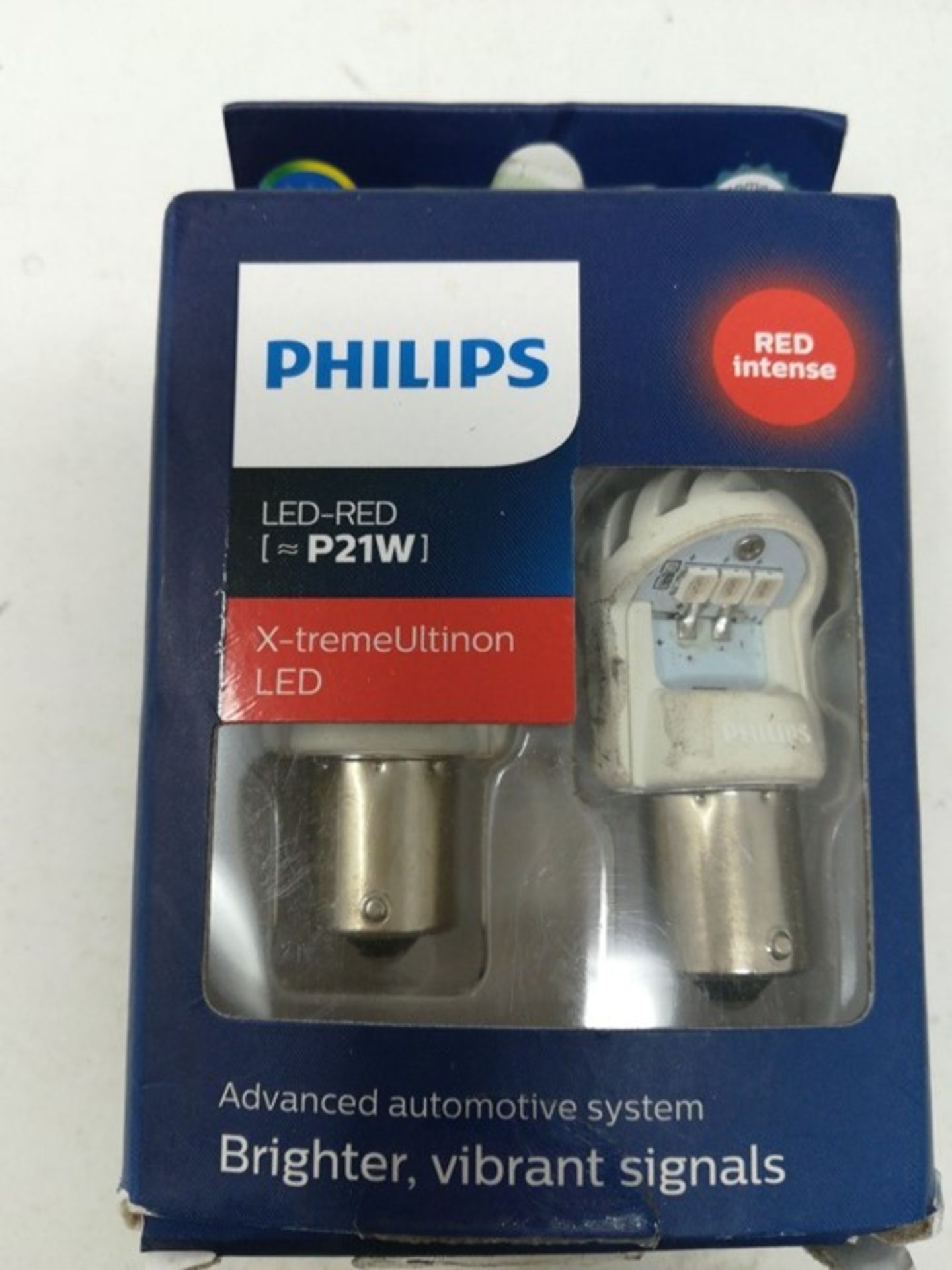 Philips 11498XURX2 LED car signaling Bulb (P21W red), Set of 2 - Image 2 of 2