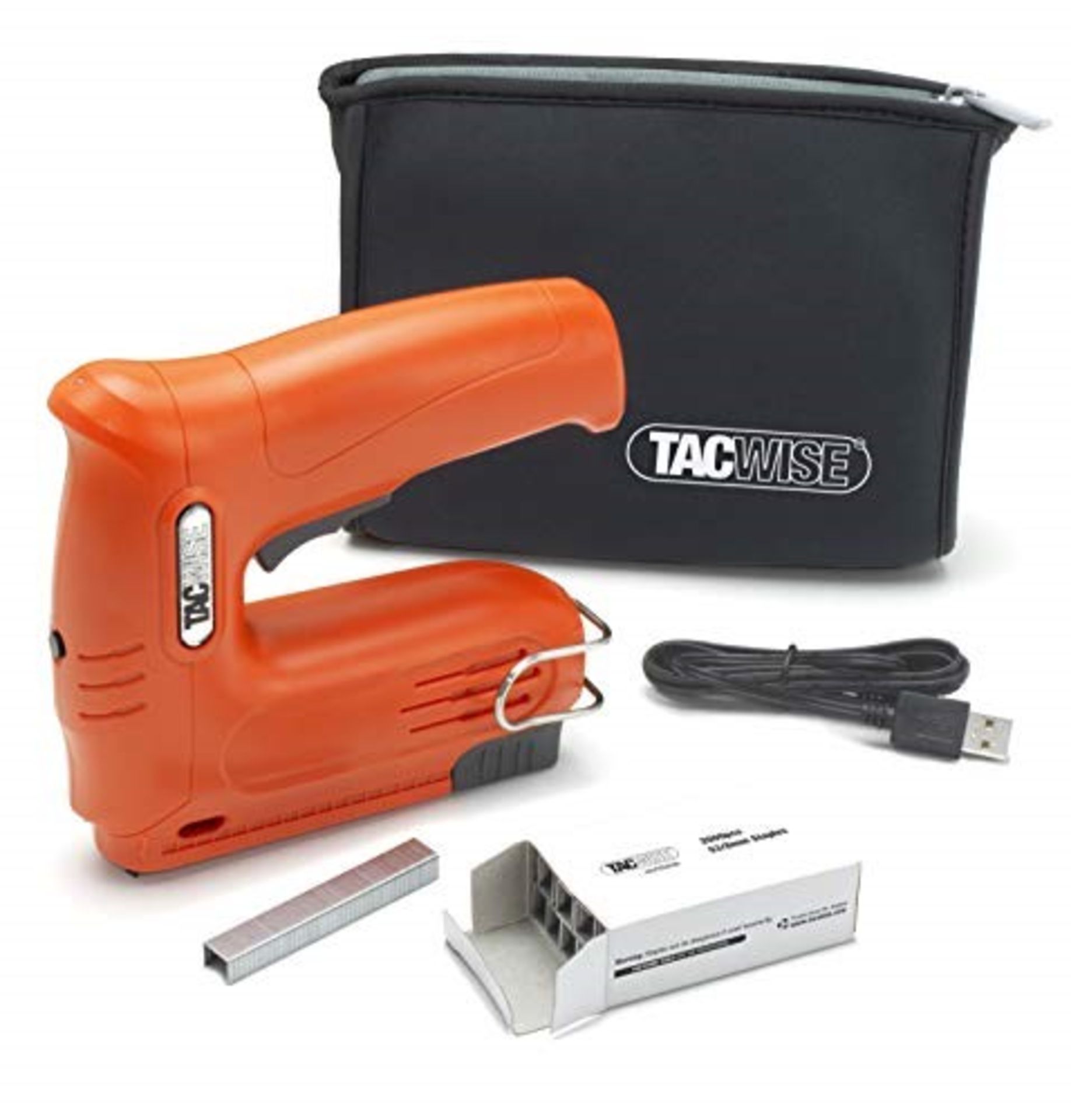 Tacwise 1563 Hobby 53-13EL Cordless 4V Nail Gun with 200pcs Staples Electric Stapler,