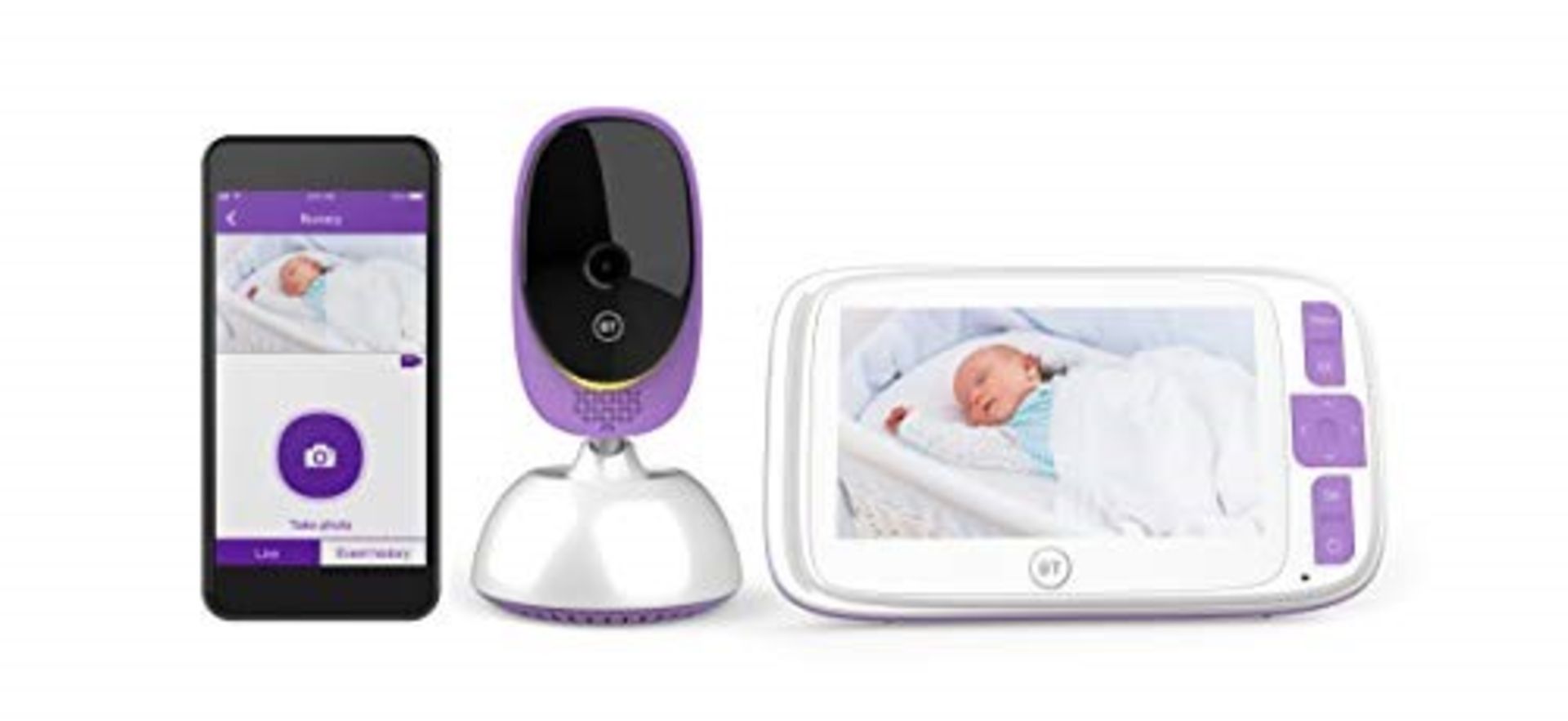 RRP £149.00 BT Smart Video Baby Monitor with 5 inch screen