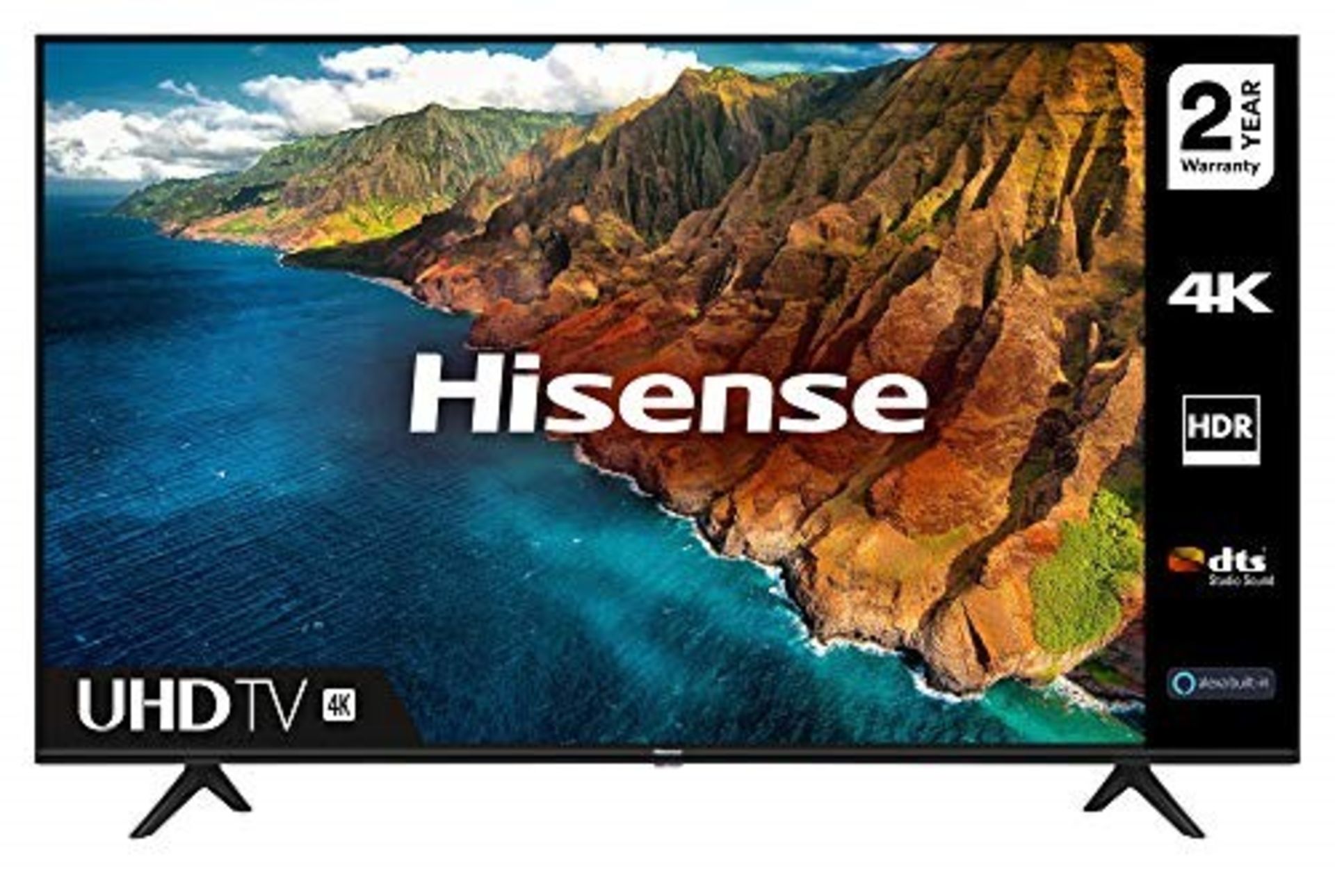 RRP £283.00 [BROKEN SCREEN] HISENSE 43AE7000FTUK 43-inch 4K UHD HDR Smart TV with Freeview play, a