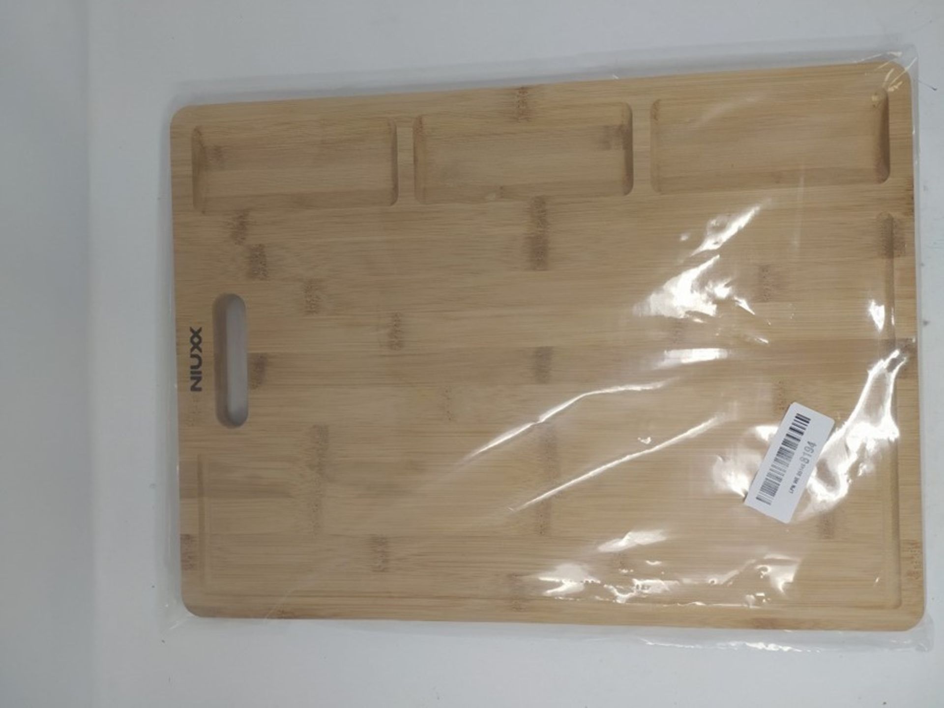 NIUXX Organic Bamboo Cutting Board for Kitchen, Reversible Chopping Board with 3 Built - Image 2 of 2