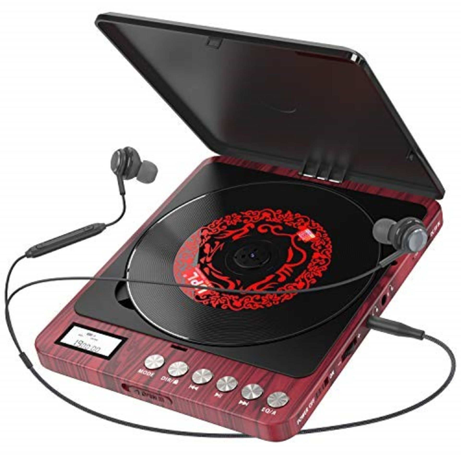 RRP £55.00 Portable CD Player,Personal Rechargeable MP3 CD Player with Double 3.5mm Headphones Ja