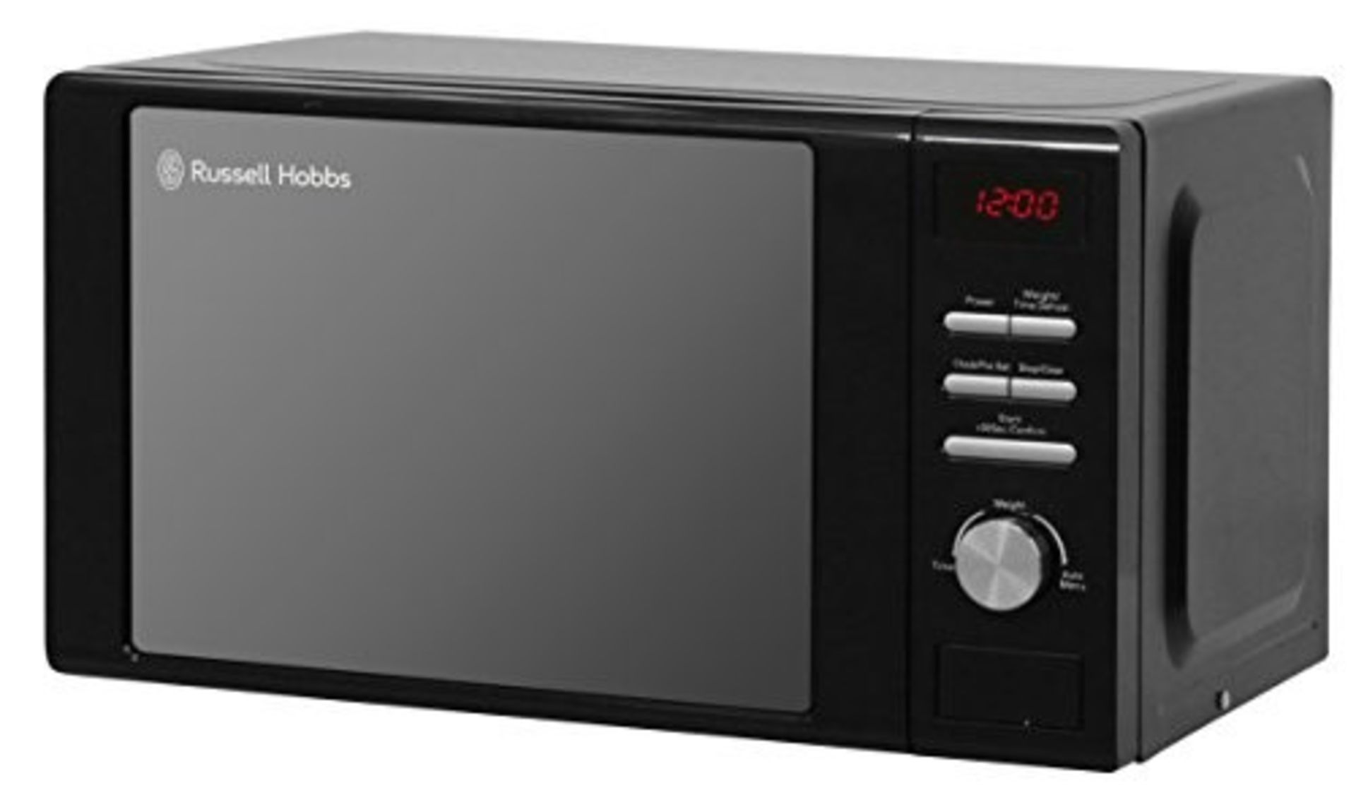 RRP £56.00 Russell Hobbs RHM2064B 20 Litre 800 W Black Digital Heritage Microwave with 5 Power Le