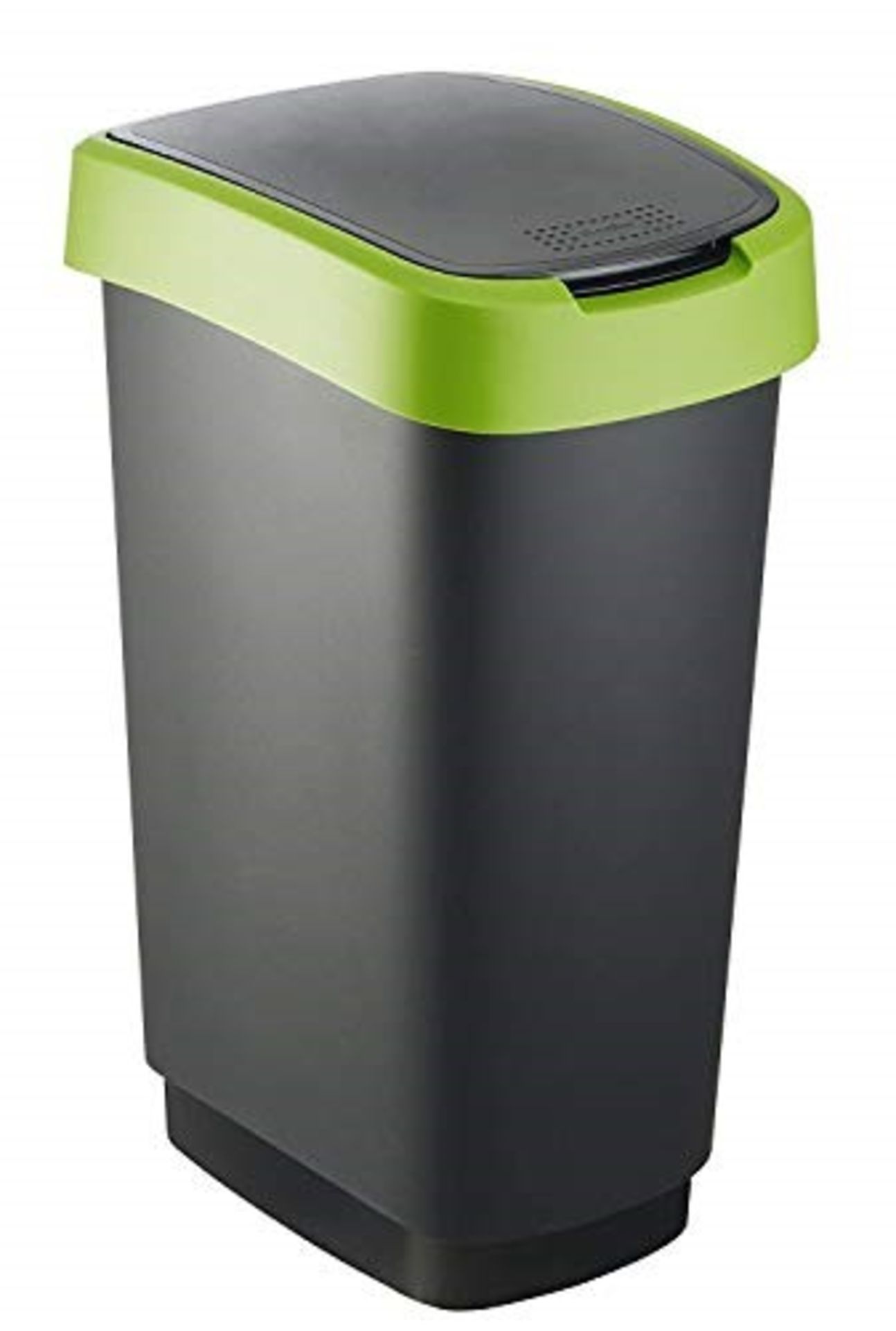 Rotho, Twist, Waste bin 50l with lid, can be used as swing or hinged lid, Plastic (PP)