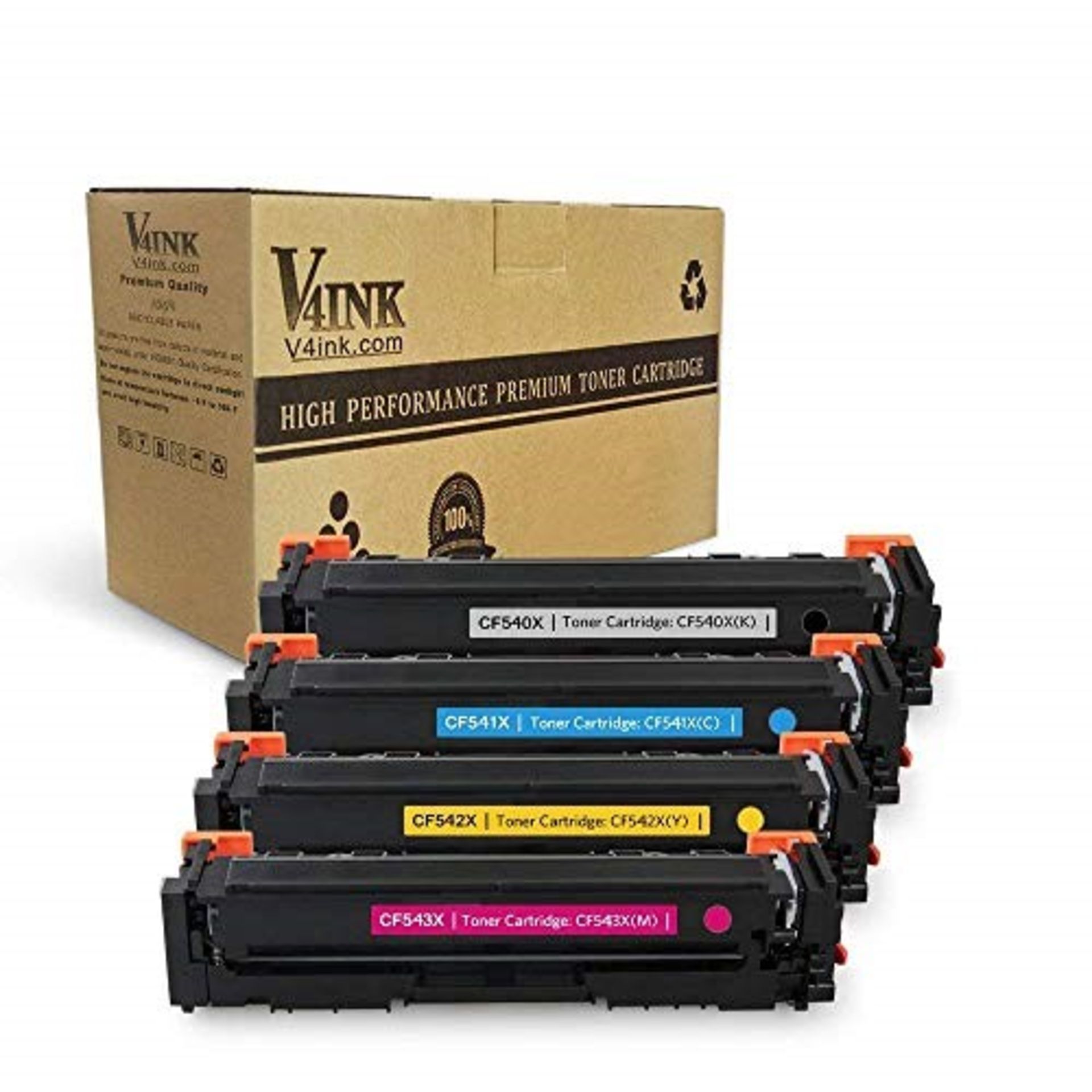 V4INK Compatible Toner Cartridge Replacement for HP 203X CF540X for use with HP Colour