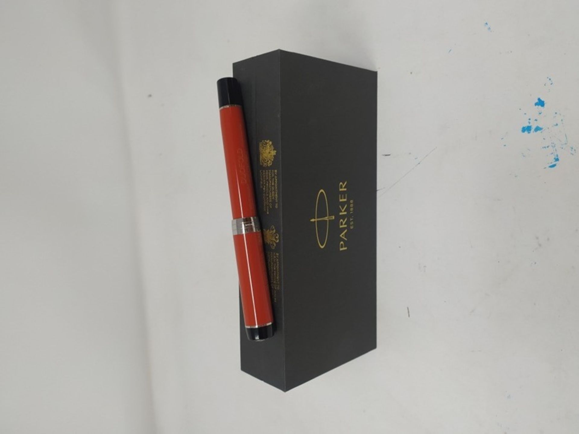 RRP £427.00 Parker Duofold Centennial Fountain Pen | Classic Big Red Vintage | Fine Solid Gold Nib - Image 2 of 2