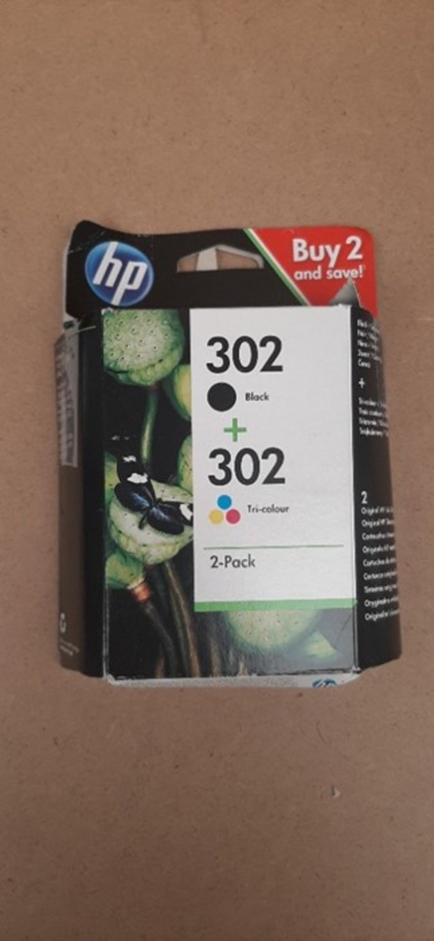 HP X4D37AE 302 Original Ink Cartridges, Black and Tri-colour, Multipack - Image 2 of 2
