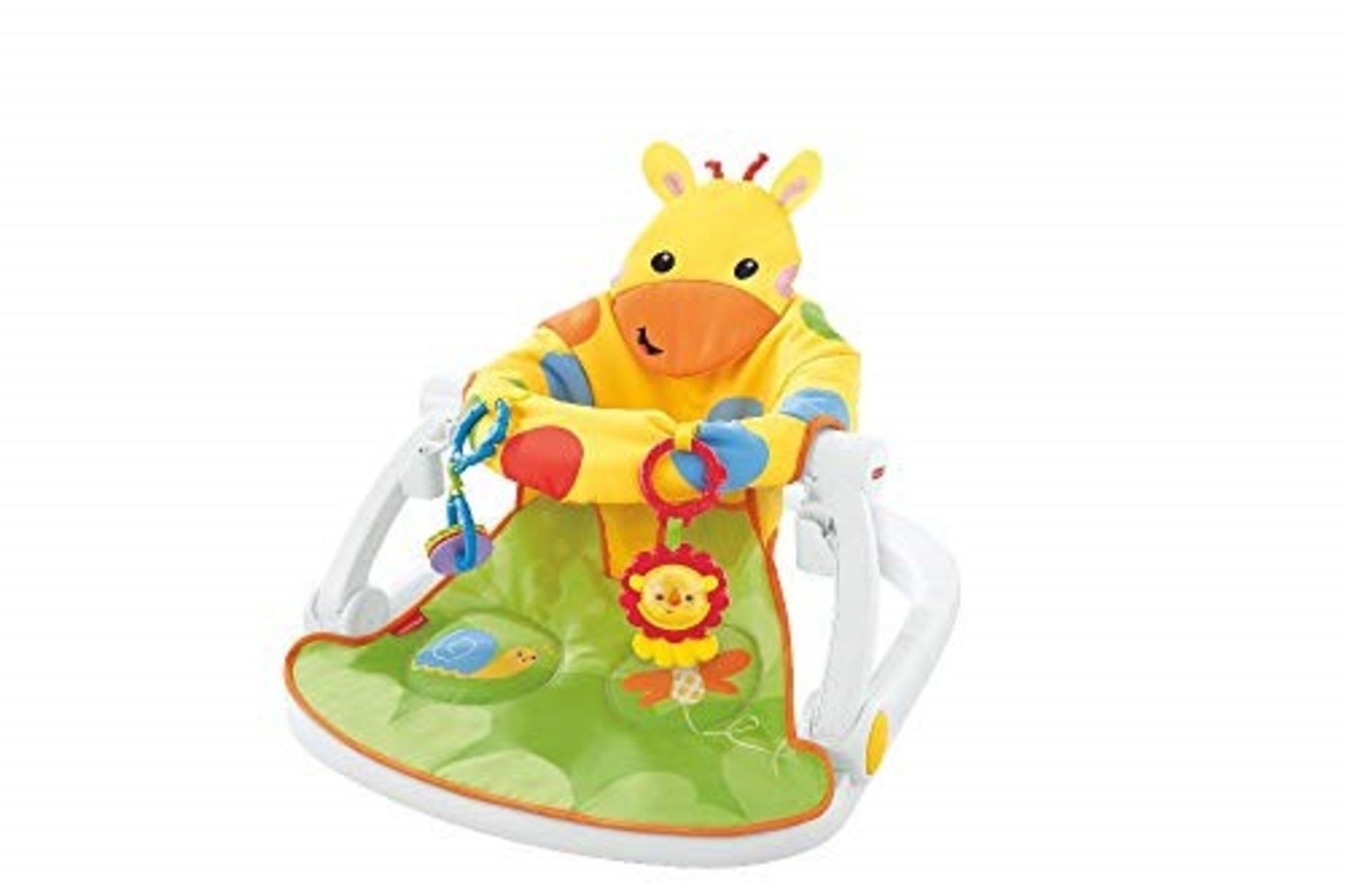 Fisher-Price DJD81 Giraffe Sit-Me-Up Floor Seat, Portable Baby Chair or Seat with Remo