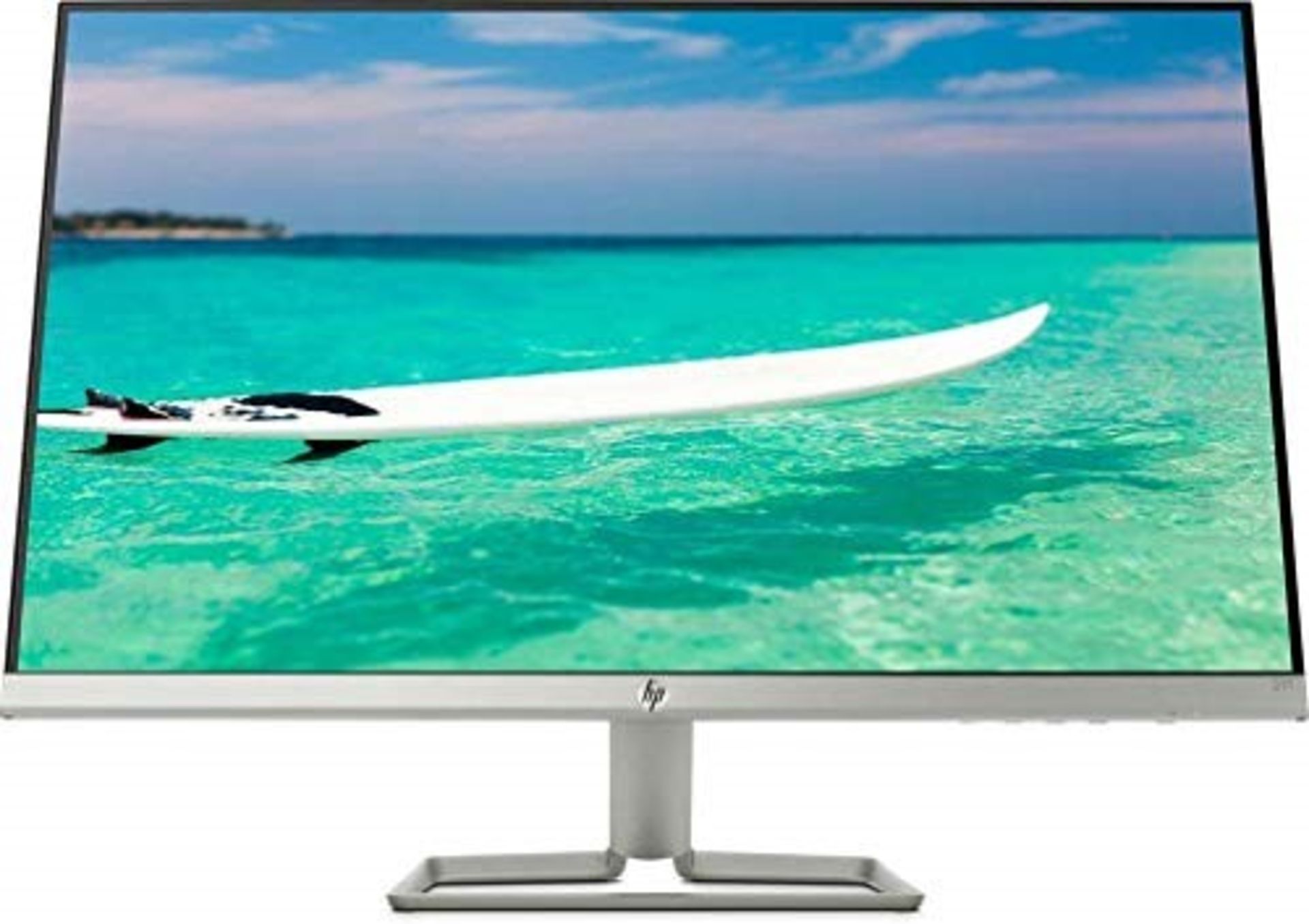 RRP £169.00 [BROKEN SCREEN] HP 27f Ultraslim Full HD (1920 x 1080) 27 Inch (2 HDMI, 1 VGA) - Silve