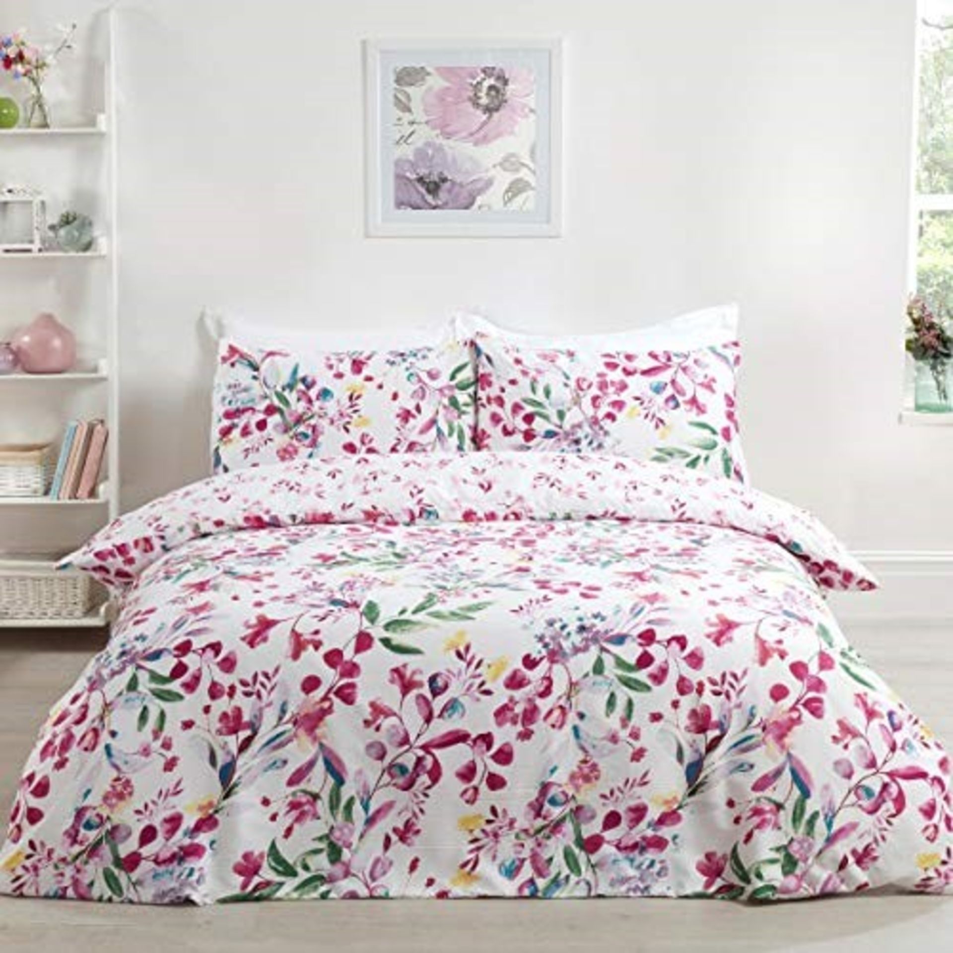 Sleepdown Watercolour Floral Multicoloured Ultra Soft Easy Care Hypoallergenic Printed