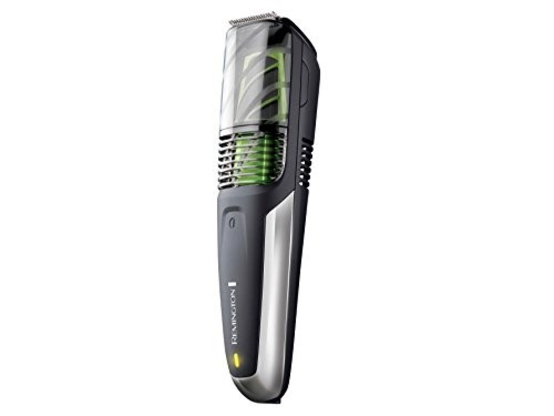Remington Mens Beard and Stubble Trimmer with Vacuum Chamber to Catch Trimmed Hair - M