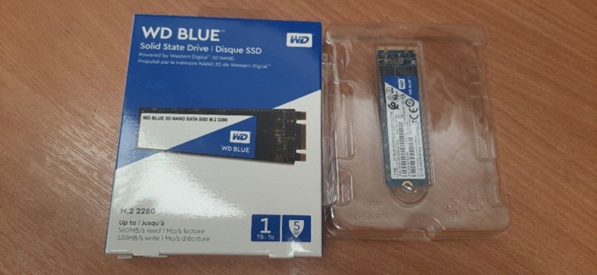 RRP £81.00 WD Blue 3D NAND Internal SSD M.2 SATA - 1 TB, Blue - High Performance - Image 2 of 2