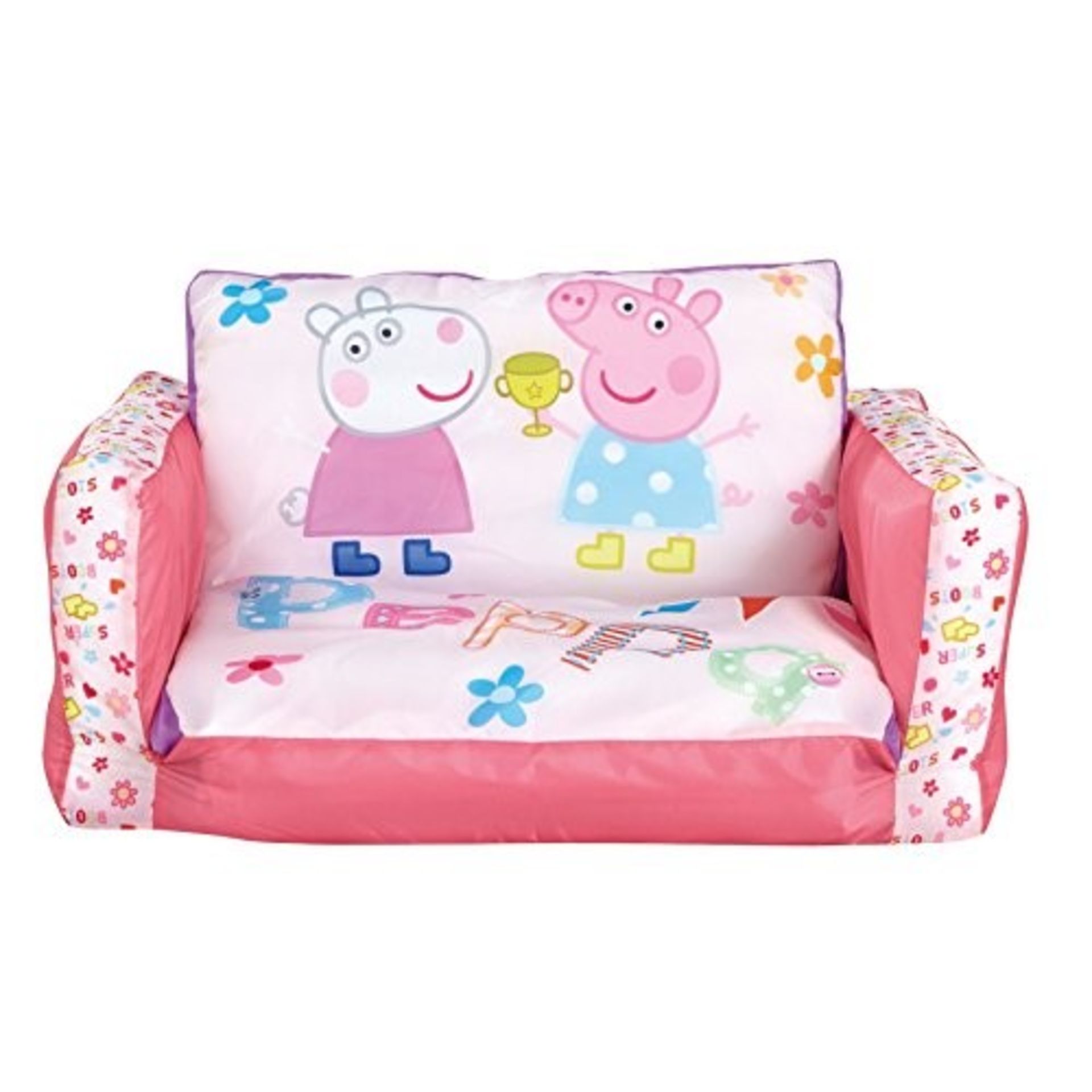 Worlds Apart Peppa PigÂ â¬  Â Mini Inflatable Convertible Sofa Bed for Kids