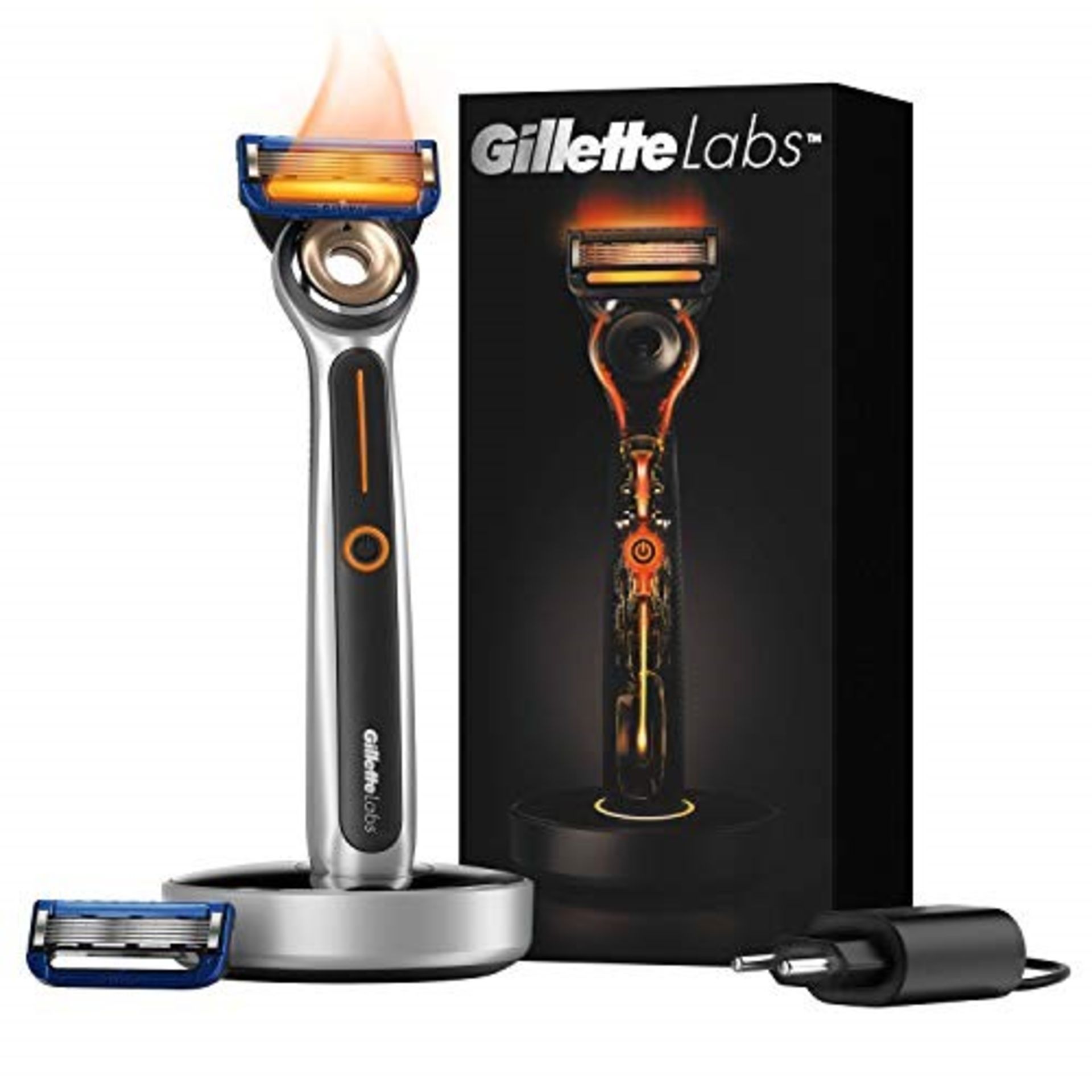 RRP £121.00 Gillette Labs Heated Razor For Men Starter Kit + 1 Blade, Gift Set Ideas for Him/Dad