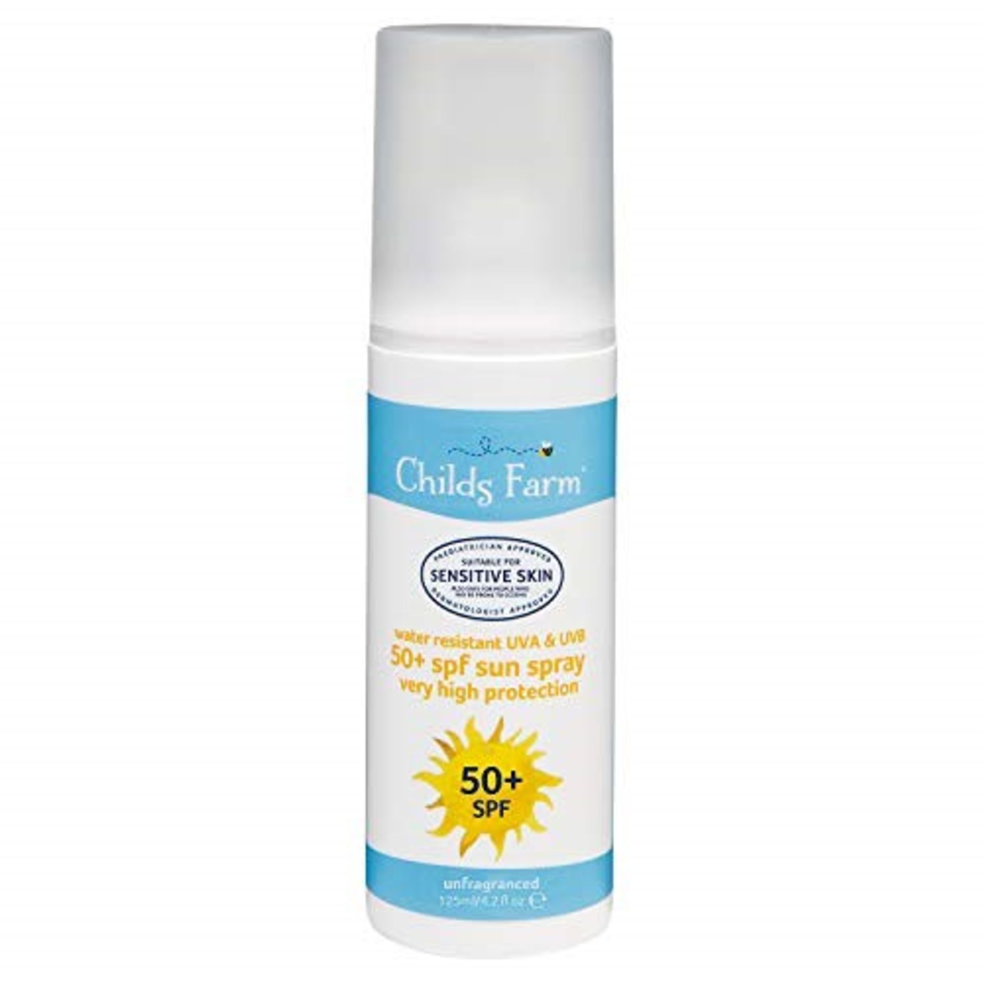 Childs Farm SPF 50+ Spray-On Sun Lotion Very High UVA/UVB Protection For Sensitive Ski
