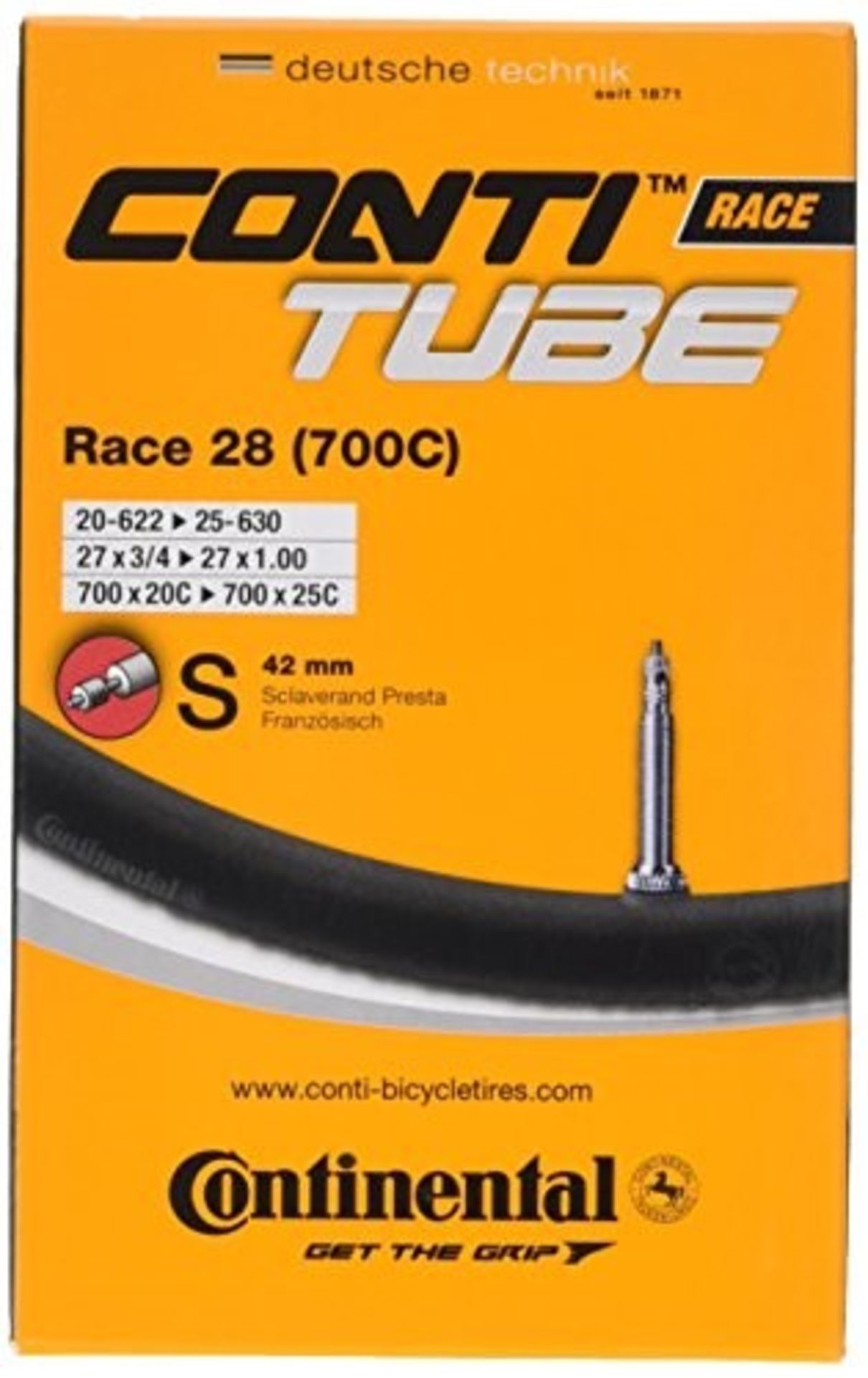 Continental Race 28 700 x 20-25c Bike Inner Tubes - Presta 42mm Valve (Pack of 5)