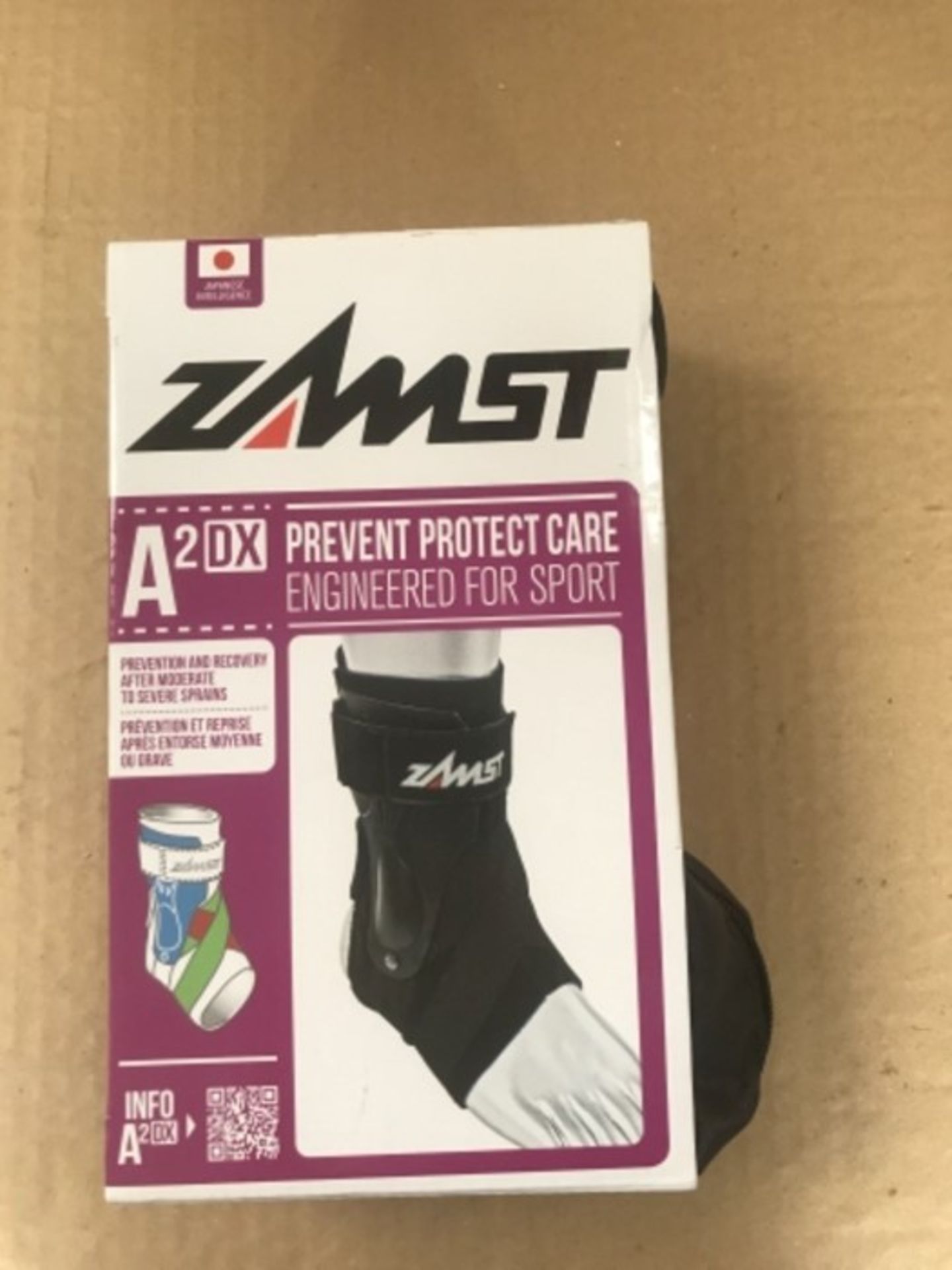 Zamst A2 DX Left Ankle Support - Black, Medium - Image 2 of 2