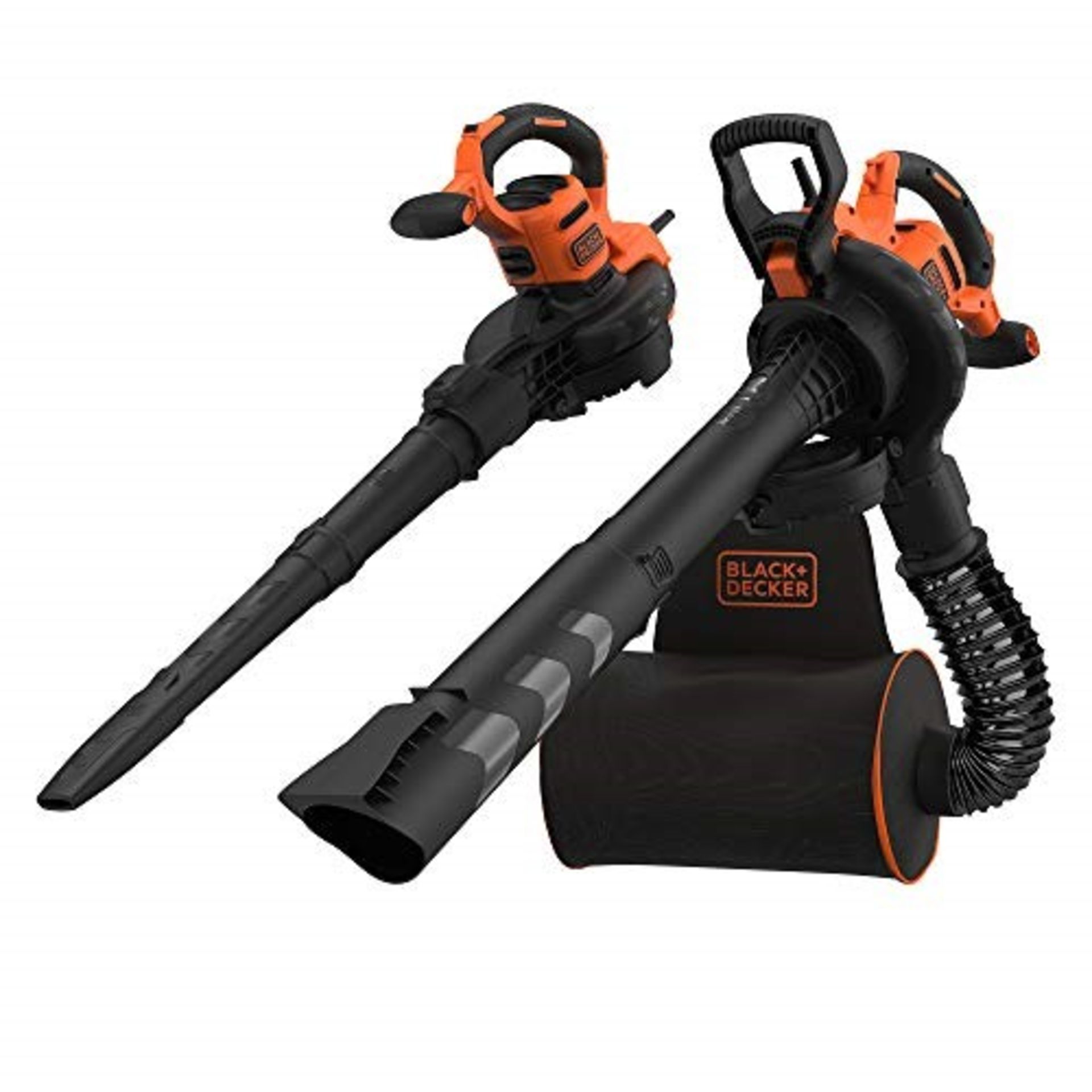 RRP £72.00 Black+Decker BEBLV300 3 in 1 Electric Leaf Vacuum & Leaf Blower (3000 Watt, with Shred