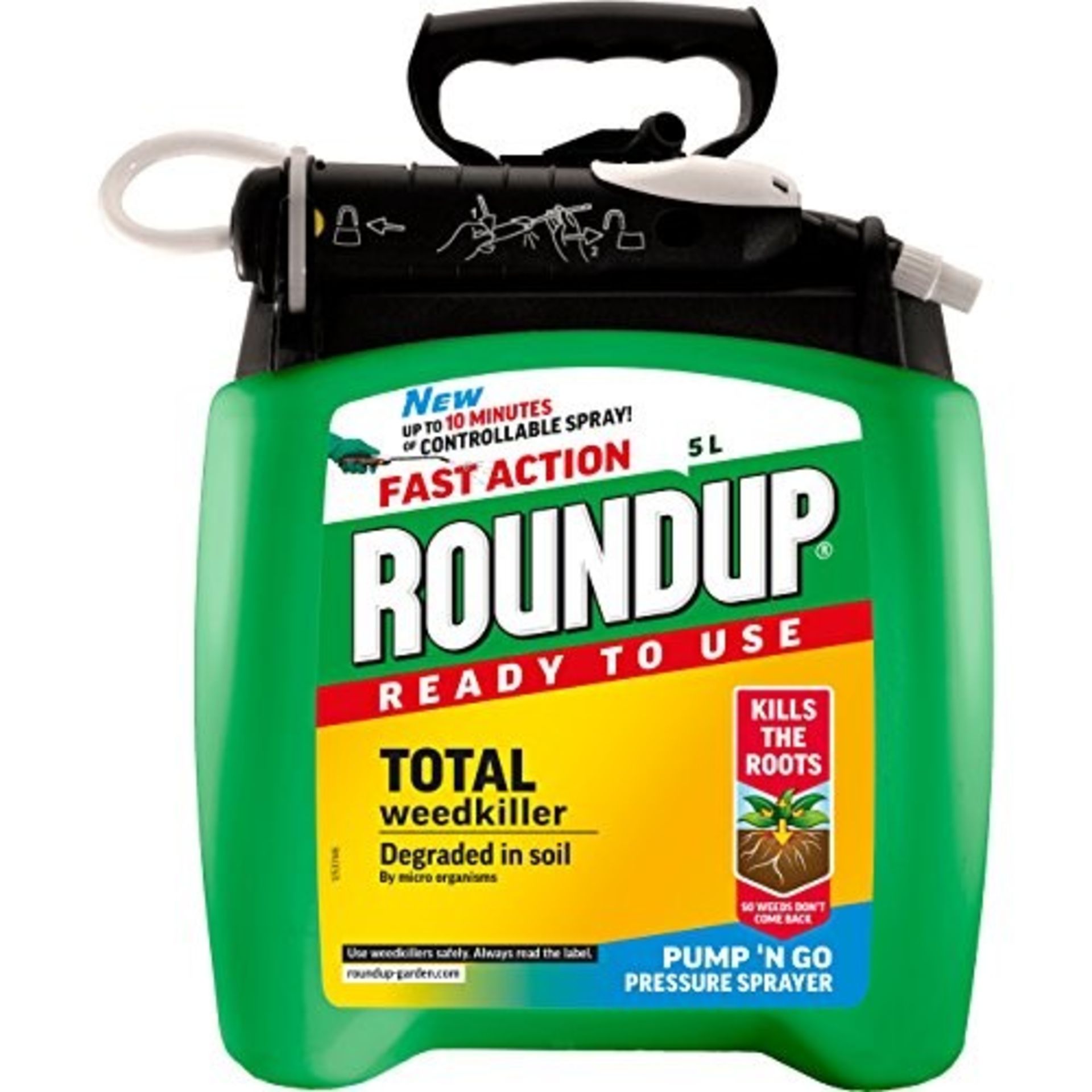 Roundup Fast Action Weedkiller Pump 'N Go Ready To Use Spray, 5 L