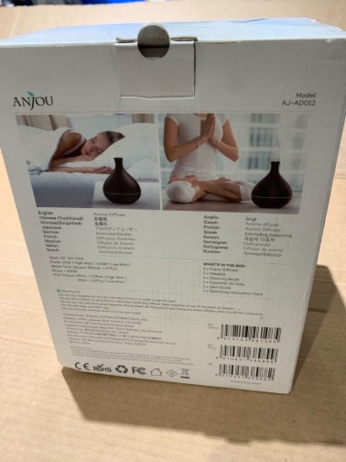 Essential Oil Diffuser, Anjou 500ml Cool Mist Humidifier, One Fill for 12hrs Consisten - Image 2 of 3